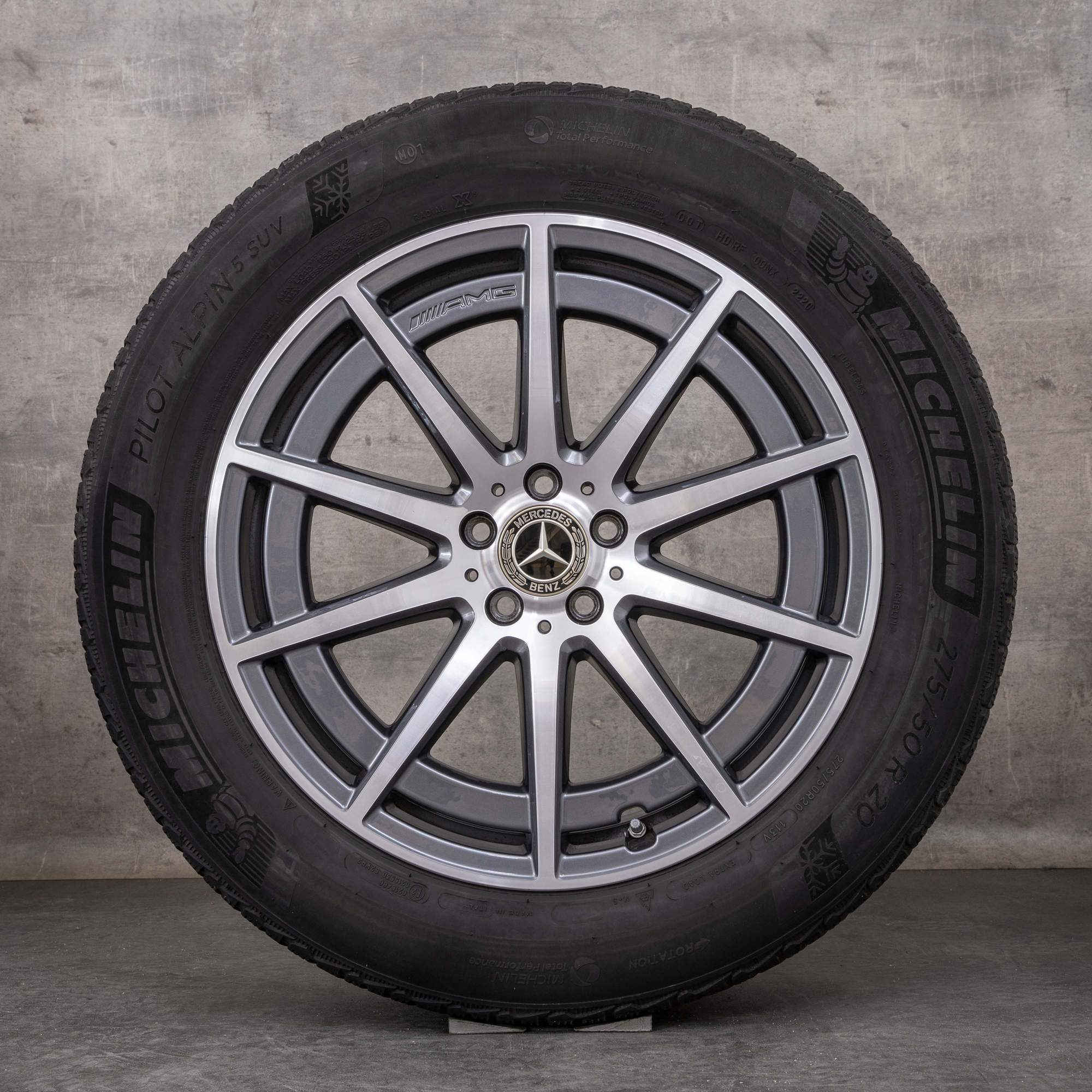 Oem Mercedes Benz GLE 53 63 4Matic+ AMG pneus hiver 20 pouces V167 jantes A1674014000 A1674014100 himalaya gris poli