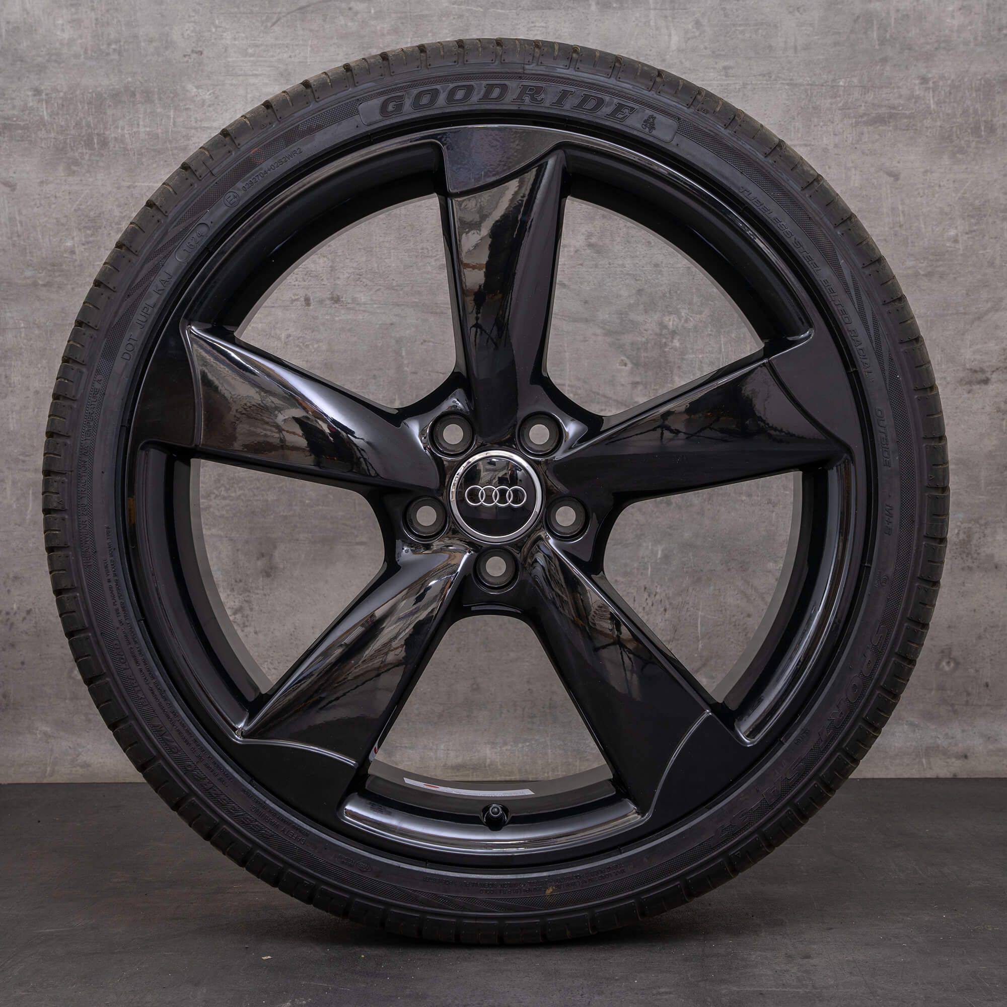 Oem Audi A6 S6 jantes 20 pouces 4G C7 roues été 4G0601025BP pneus noir brillant