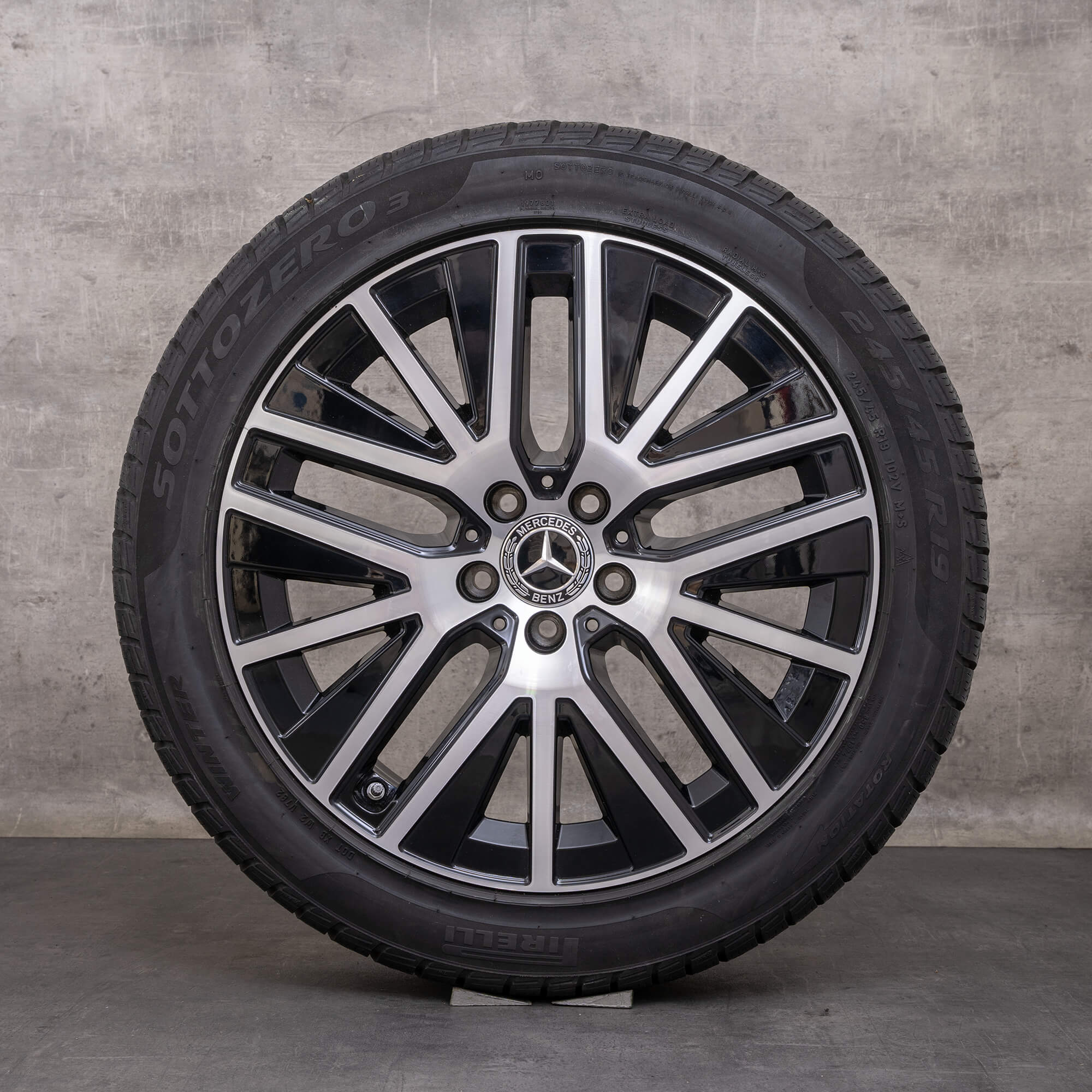 Originální zimni alu kola Mercedes Benz třídy E ALL-Terrain 19" X213 disky A2534014900 černé lesklé soustružené