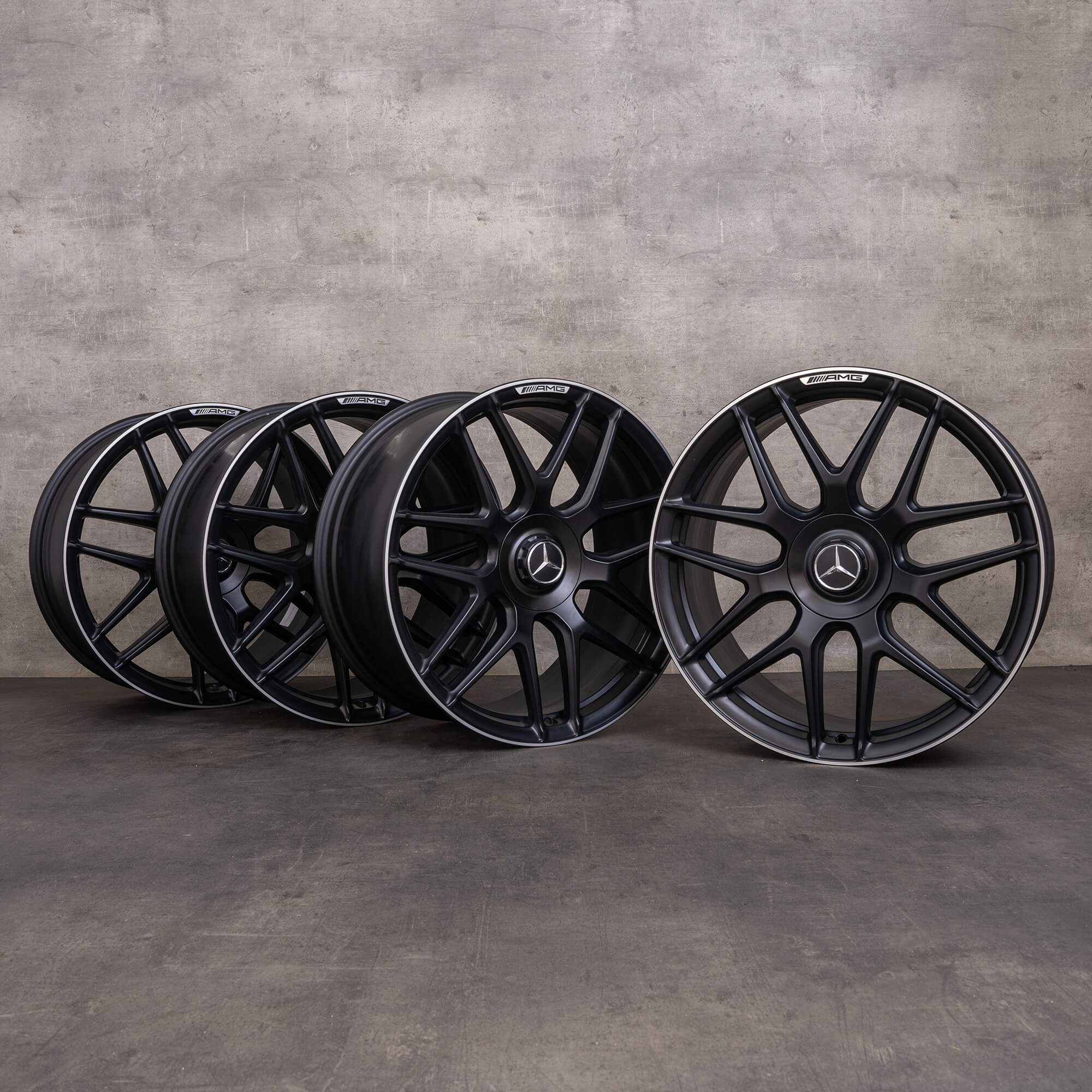 OEM Mercedes Benz S-Class S63 S65 AMG Rims 20 inch W222 A217 C217 A2224014200 A2224014300 Aluminum black matt glossy turned