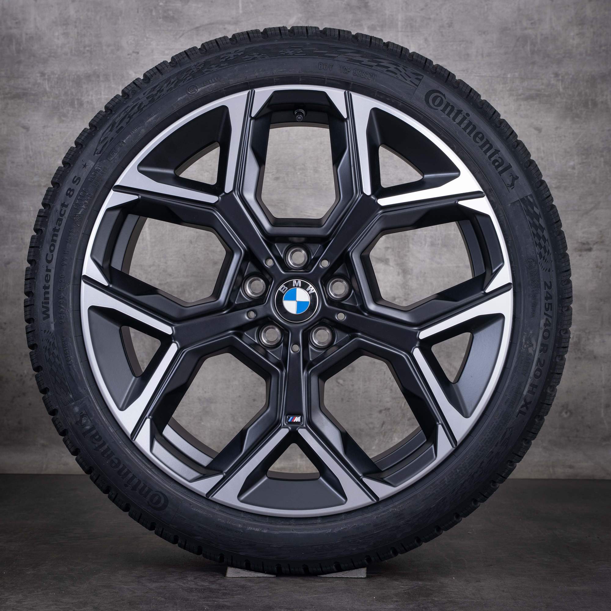 Orijinal BMW X1 iX1 X2 iX2 Kış Lastikleri 20 inç U10 U11 jantlar Styling 872 M 6898052 mat jet siyahı elmas kesim YENİ