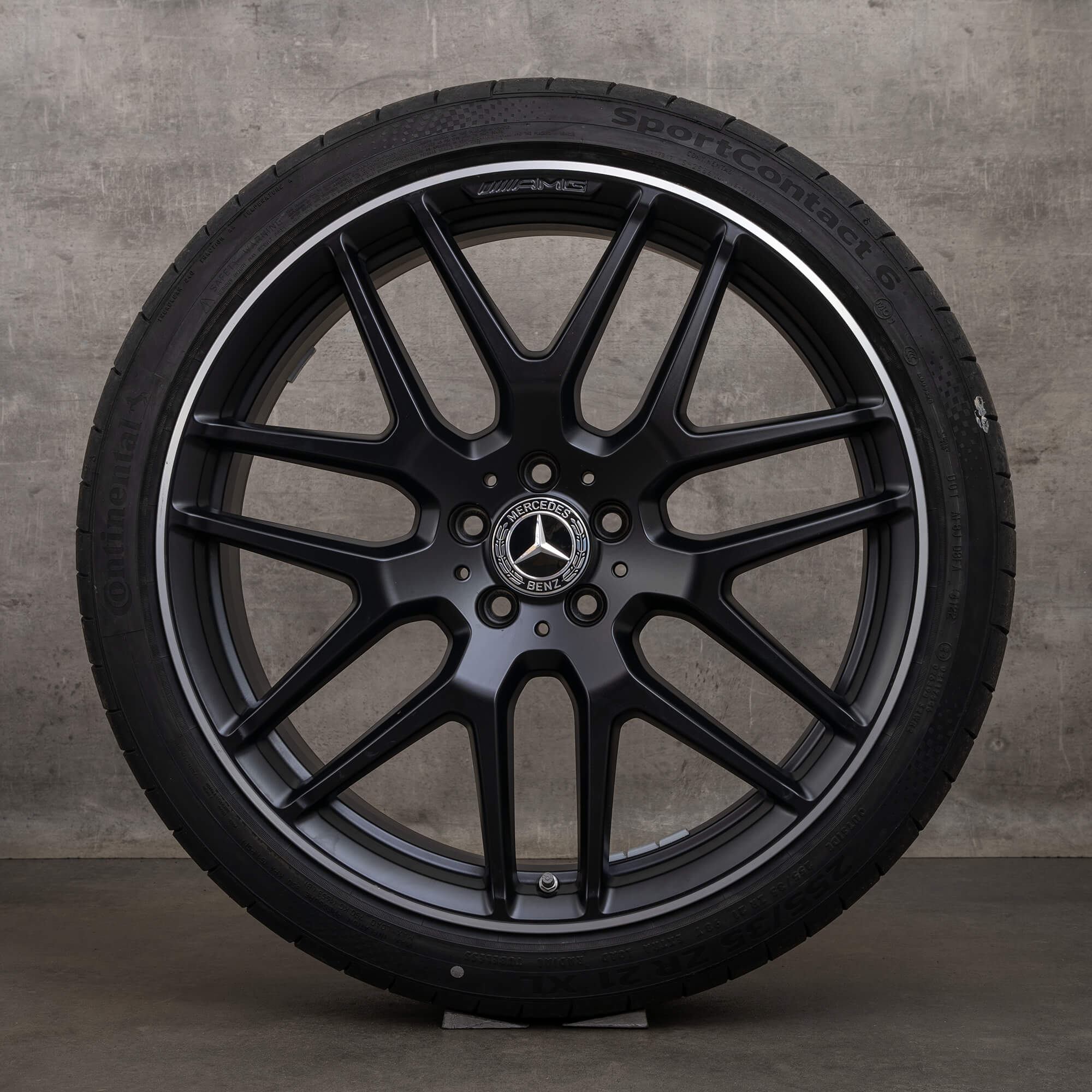 Oryginał Mercedes Benz GLA GLB AMG 35 45 felgi 21 cali H247 X247 koła letnie A2474012300 czarny satyna Polerowane