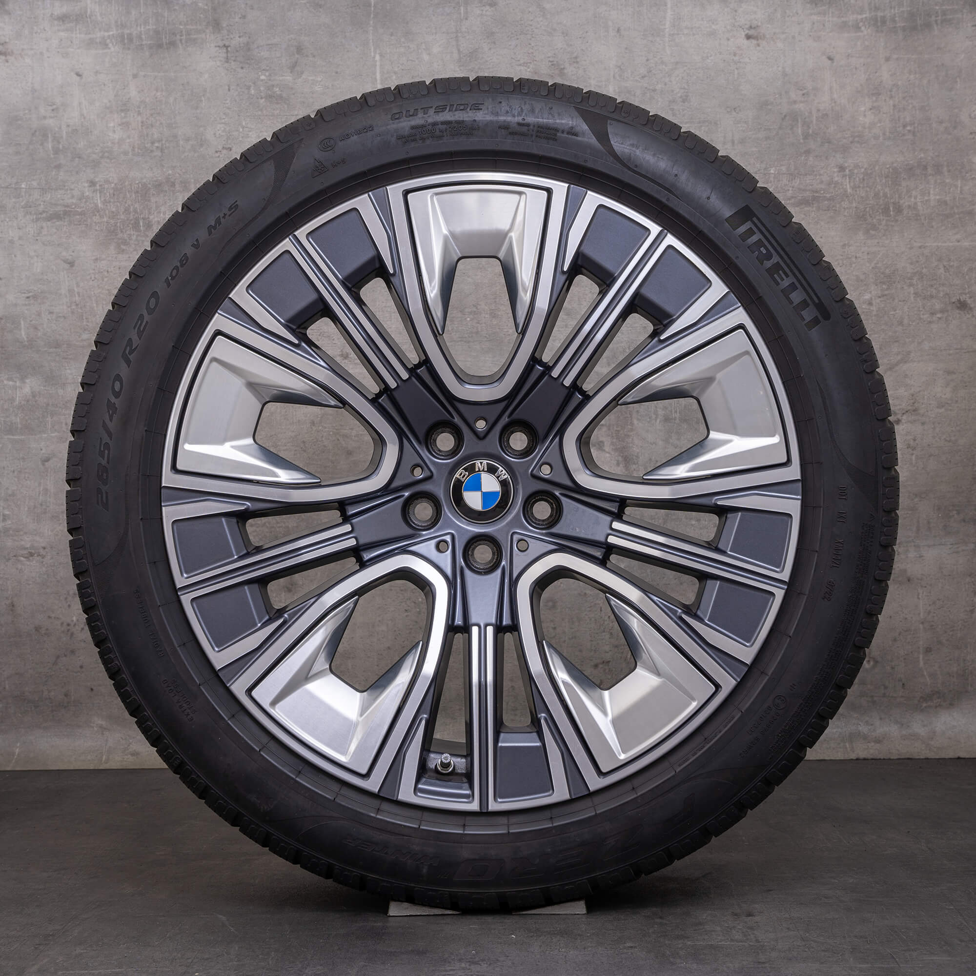Alkuperäiset BMW 7-sarjan i7 X3 vanteet 20 tuuman G70 G45 kesäpyörät 5A19DE6 5A19DE7 Styling 910i gunmetal grey kiillotettu