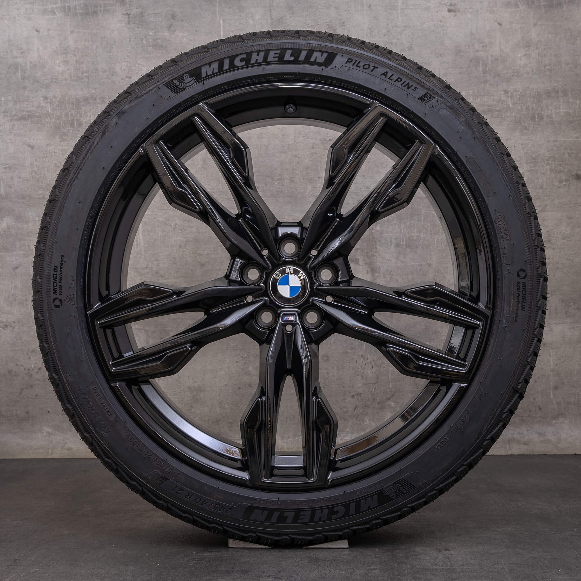 OEM BMW X3 X4 Rims 21 inch G01 G02 Summer wheels Styling 718 M 7916272 7916273 black glossy
