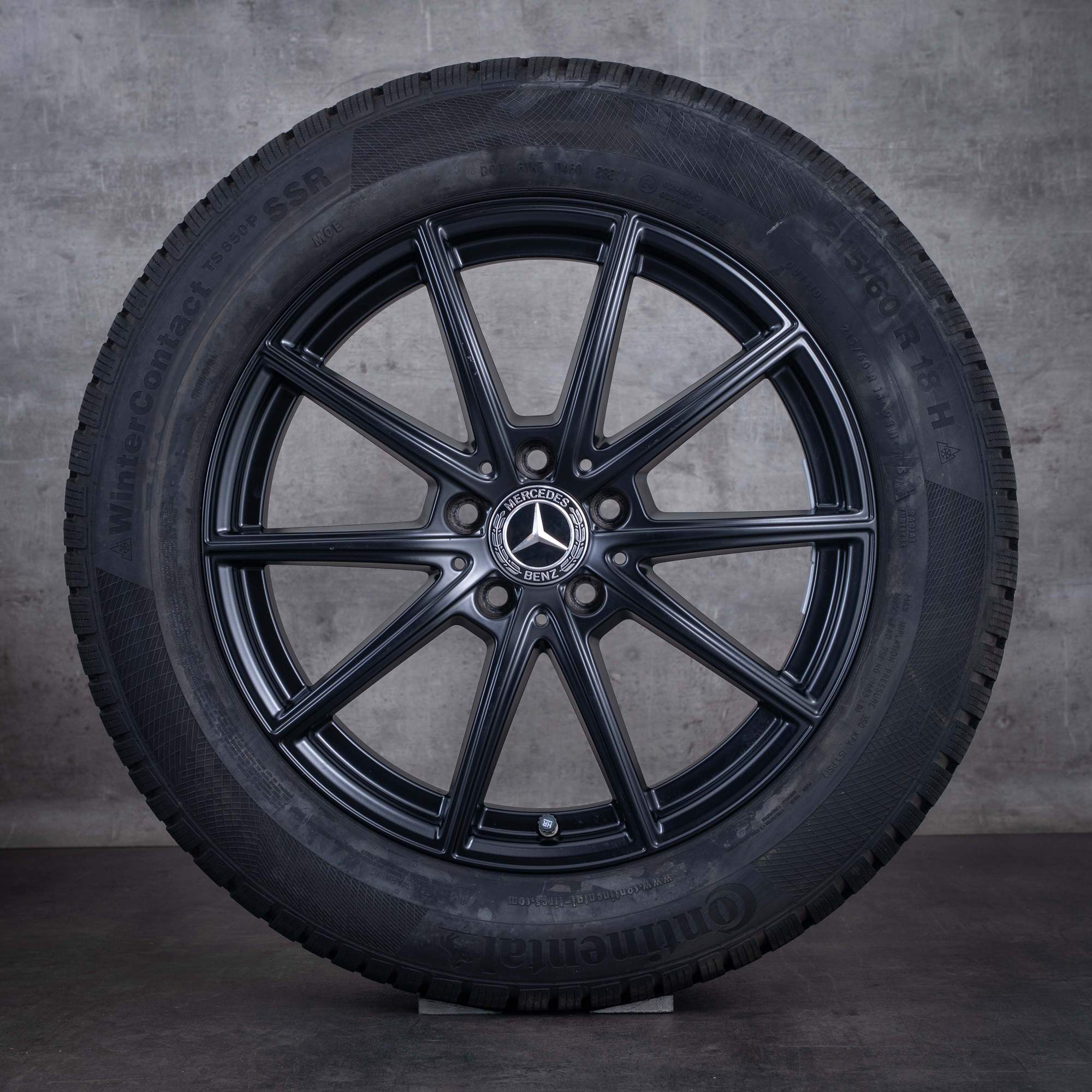 Jante originale Mercedes-Benz GLA GLB roți de iarnă 18 inci H247 X247 A2474012600 negru mat