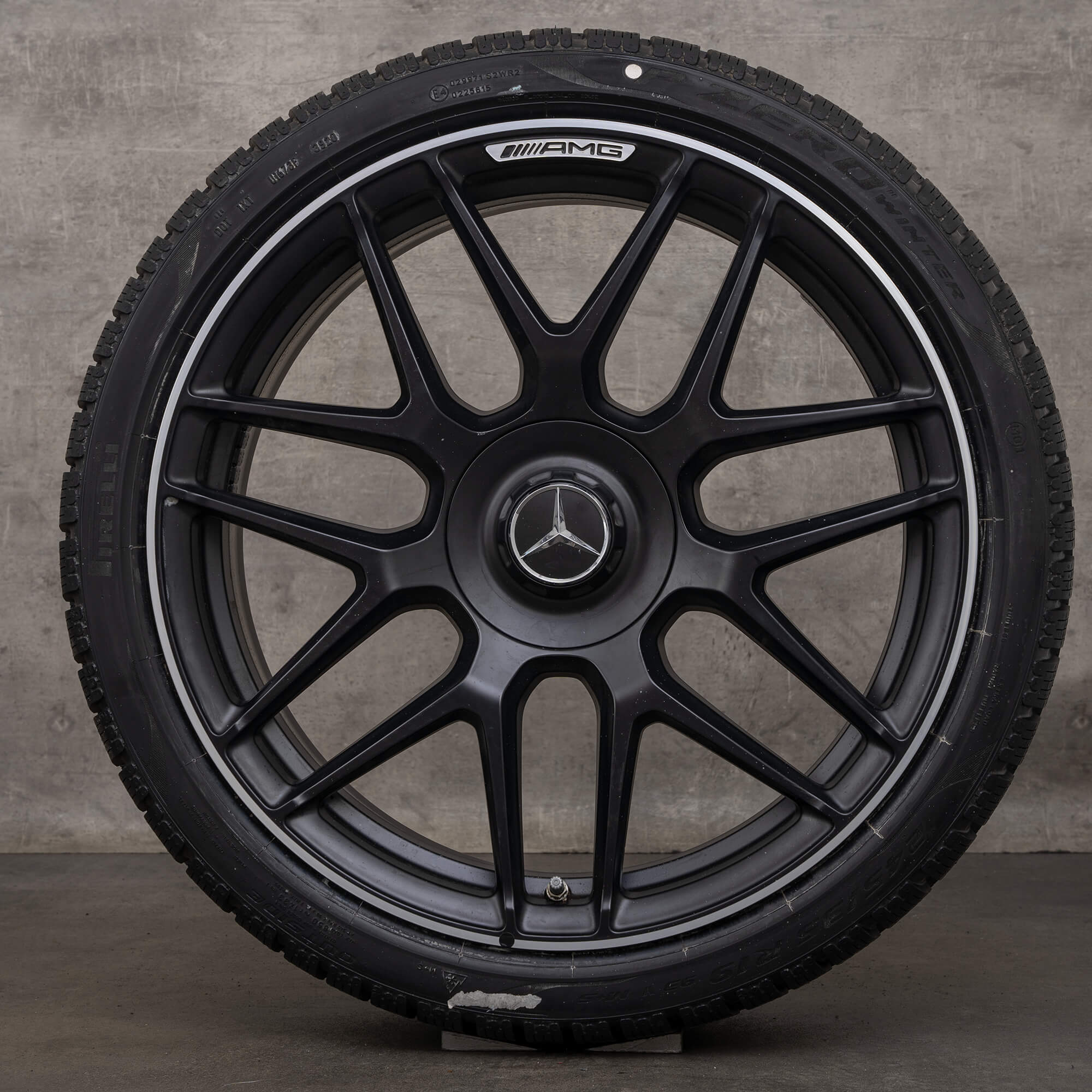 Ekte Mercedes Benz A-Klasse A 45 CLA 35 AMG felger 19-tommers W177 X118 C118 sommerhjul A1774012500 svart matt blank snudd