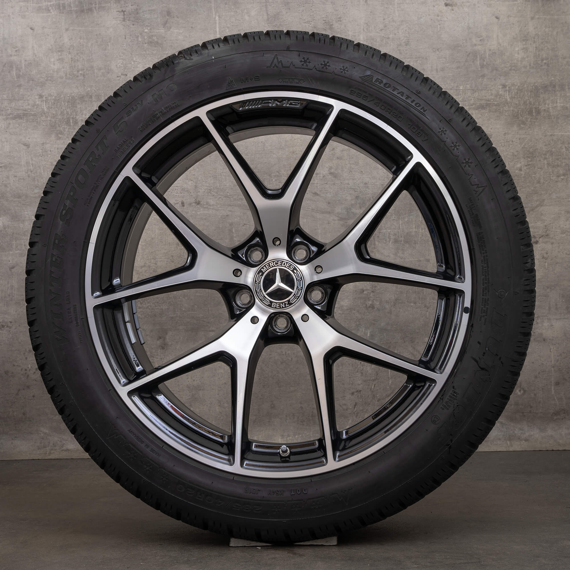 OEM Mercedes Benz GLC & 43 AMG winter tires 20 inch X253 C253 rims A2534015500 A2534015600 black high-gloss