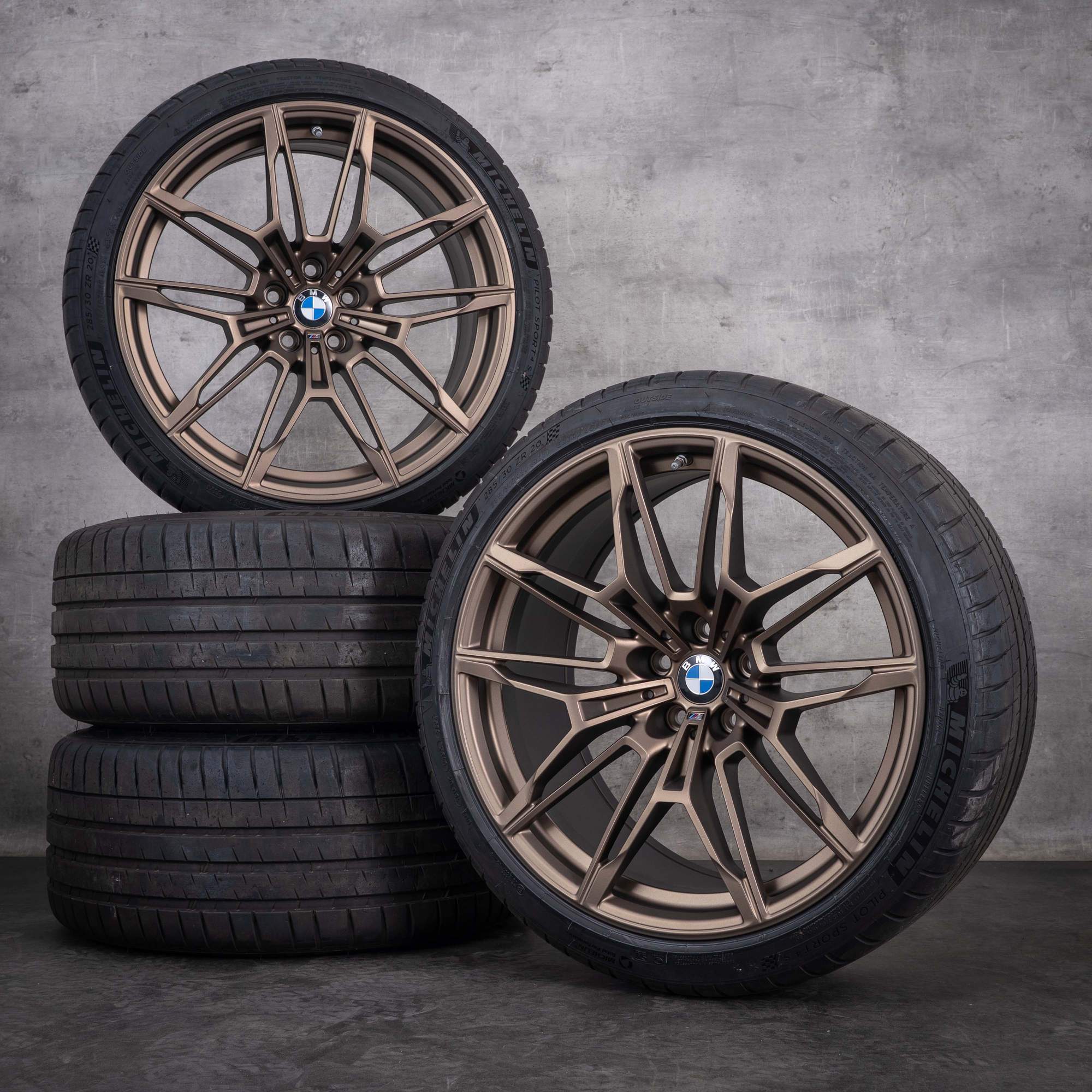 Jantes d'origine BMW M3 M4 19 et 20 pouces G80 G82 G83, jantes été 8093832 8093833, finition 825 bronze mat