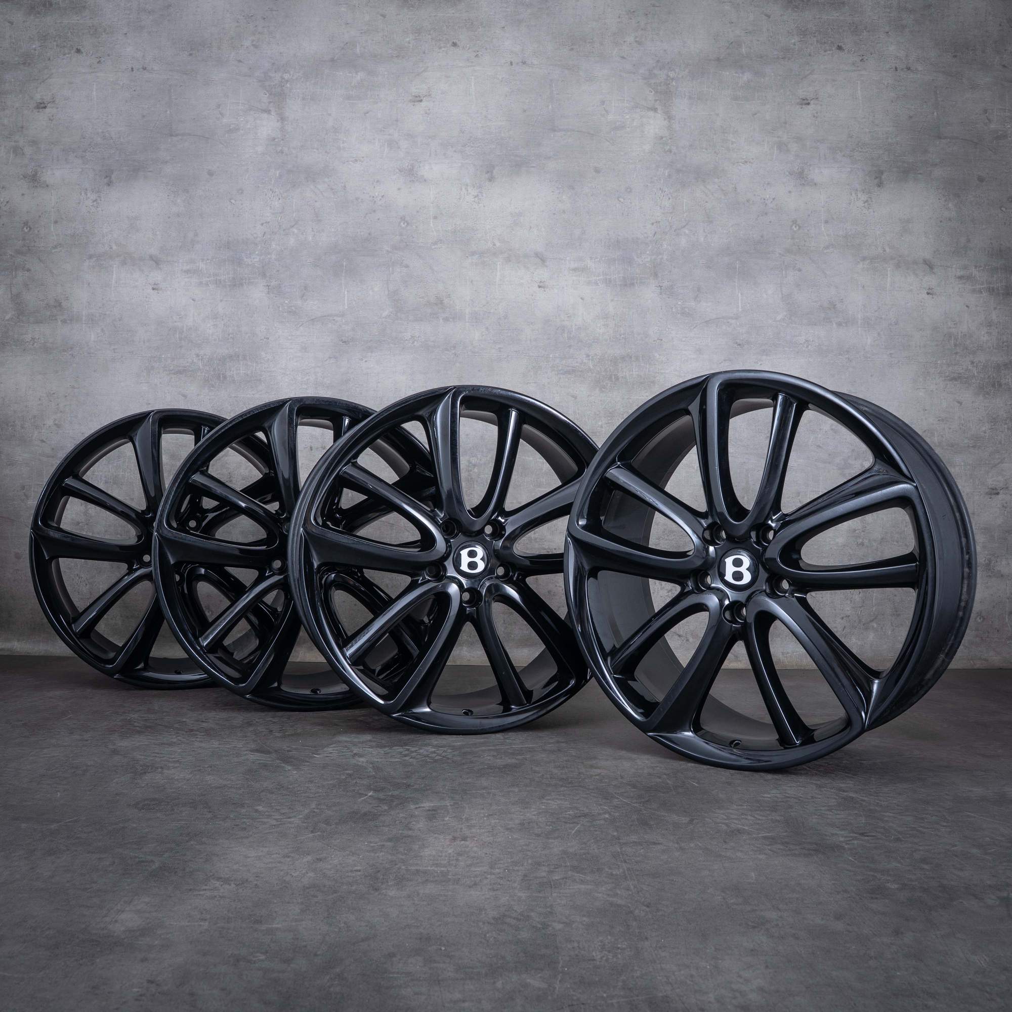 Original Bentley Continental GT GTC FlYing Spur Felgen 22 Zoll 3S 3SA601025AK 3SA601025AL schwarz glanz