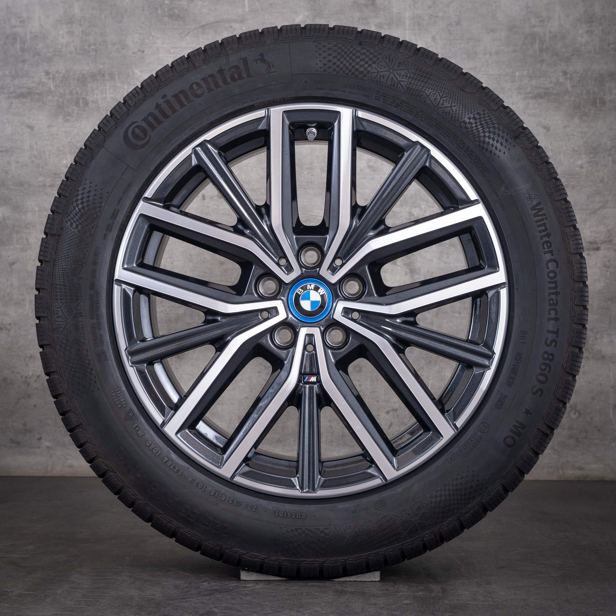 Roues hiver d'origine BMW X1 iX1 X2 iX2 18 pouces U11 U10 modèle Styling 838 M 6891179 gris nuit jantes diamantées