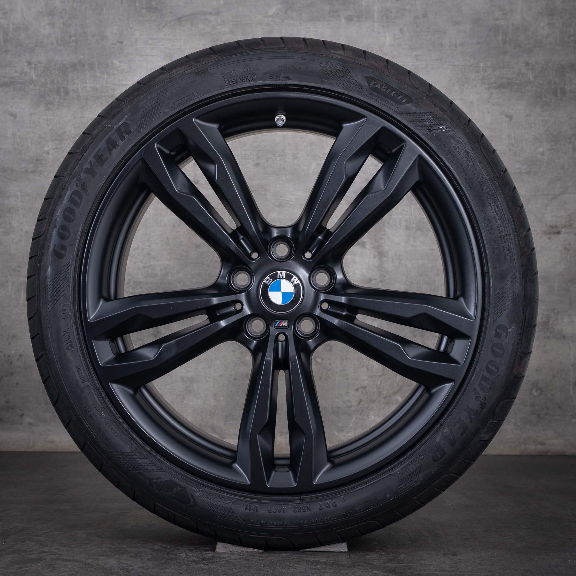 Roues hiver d'origine BMW X1 X2 19 pouces F48 F39 style 572 M 7849120 noir jais mat