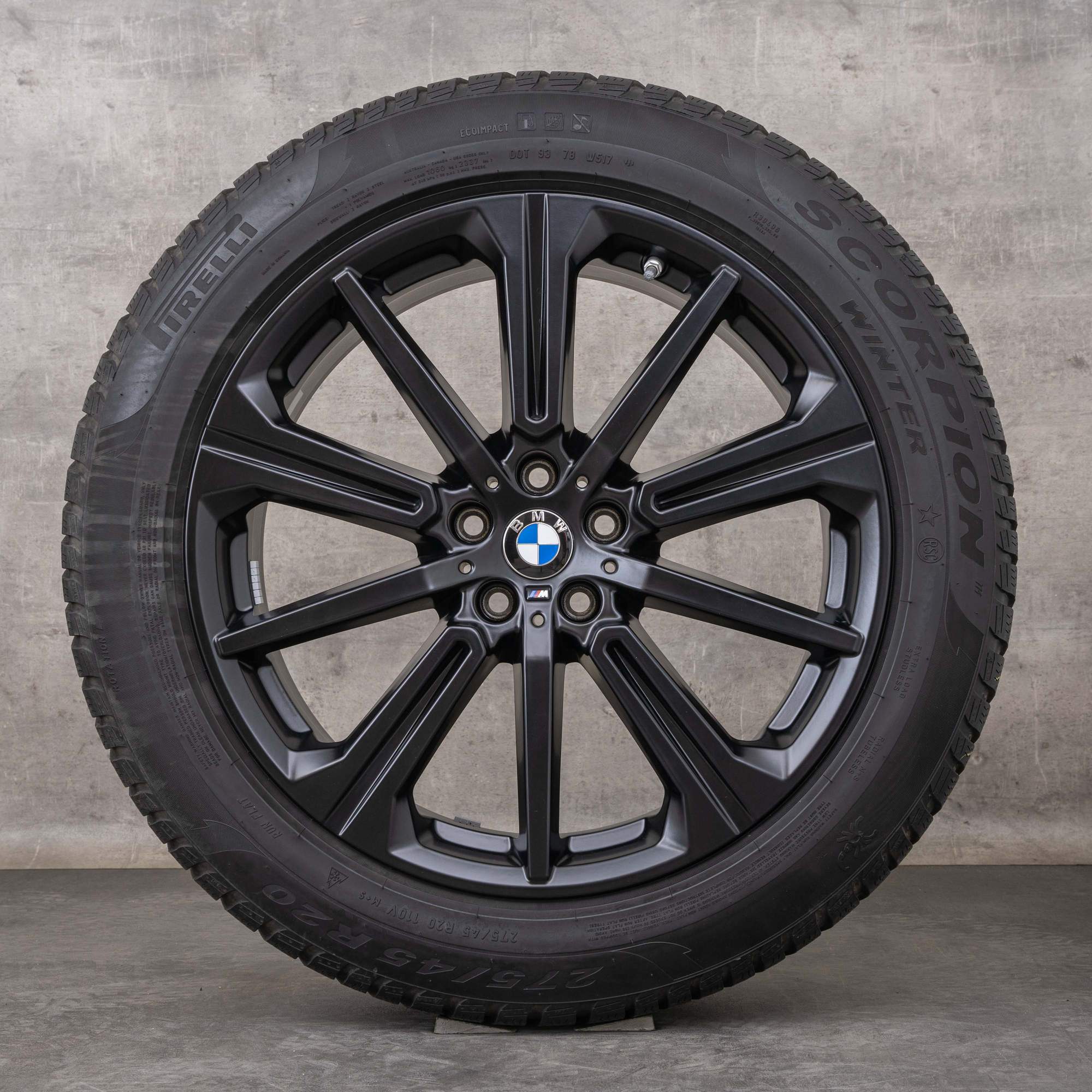 Original BMW X5 X6 Felgen 20 Zoll G05 G06 Sommerräder Styling 748 M 6883765 schwarz matt