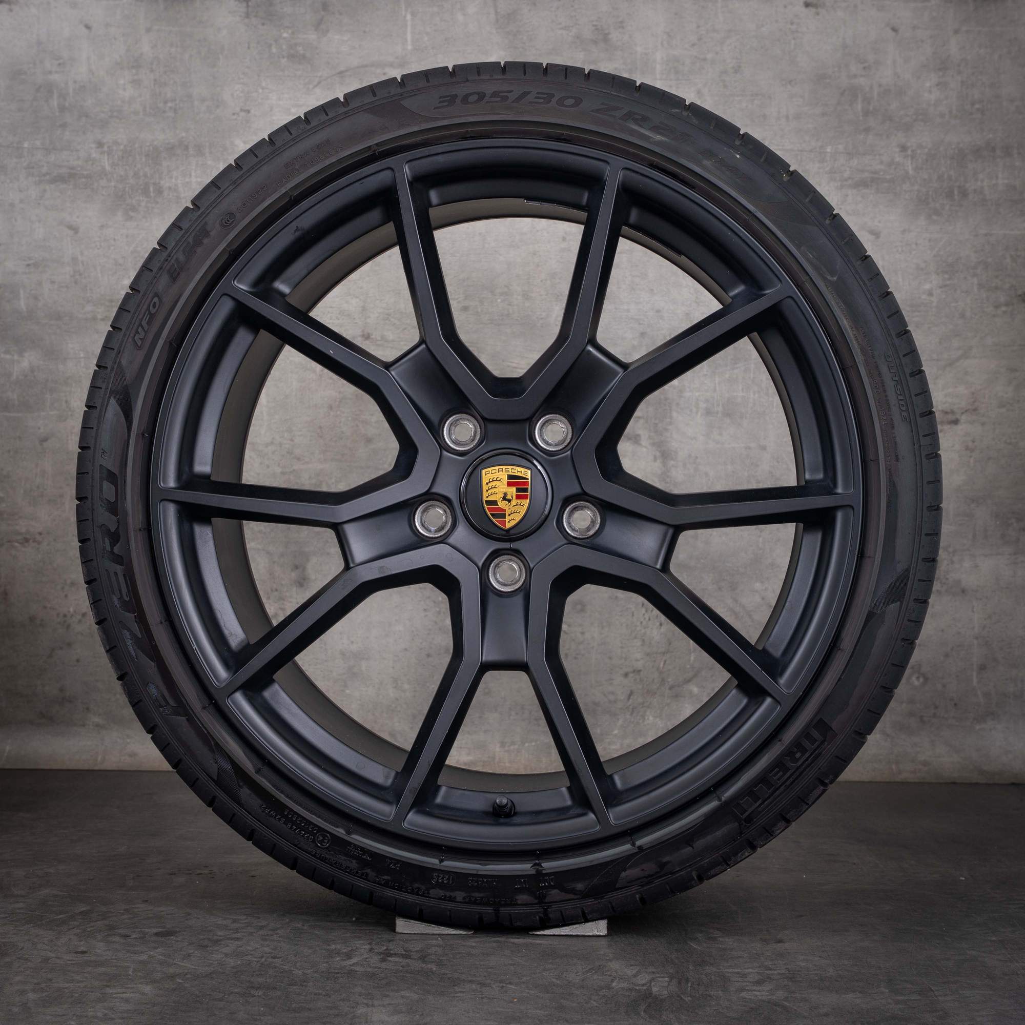 Orijinal Porsche Taycan Jantlar 21 inç 9J1 I & II Yaz Jant Lastikleri 9J1601025BC 9J1601025BD mat siyah