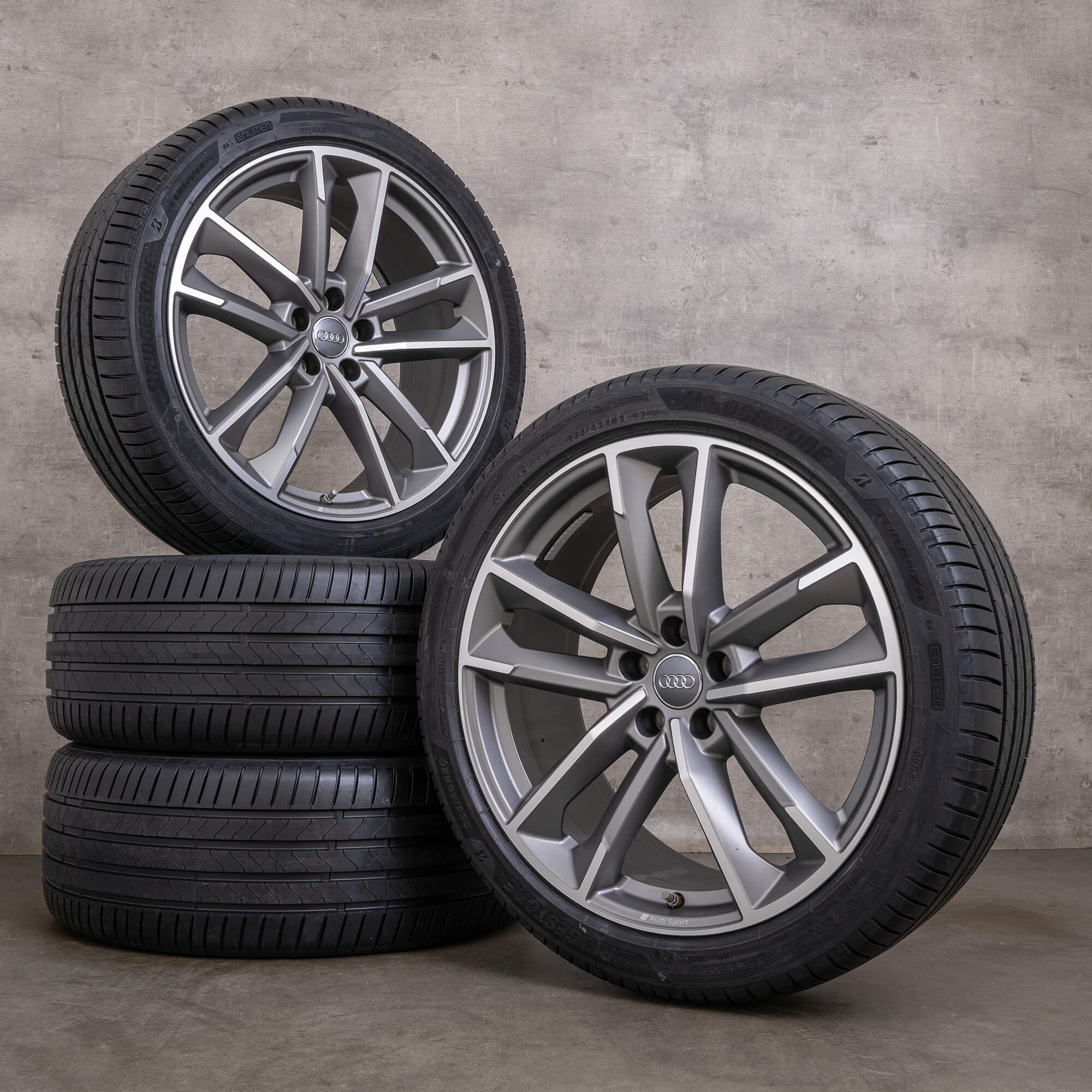 Genuine Audi A7 S7 jante 20 inch 4K C8 summer wheels 4K8601025L titan matt glossy turned