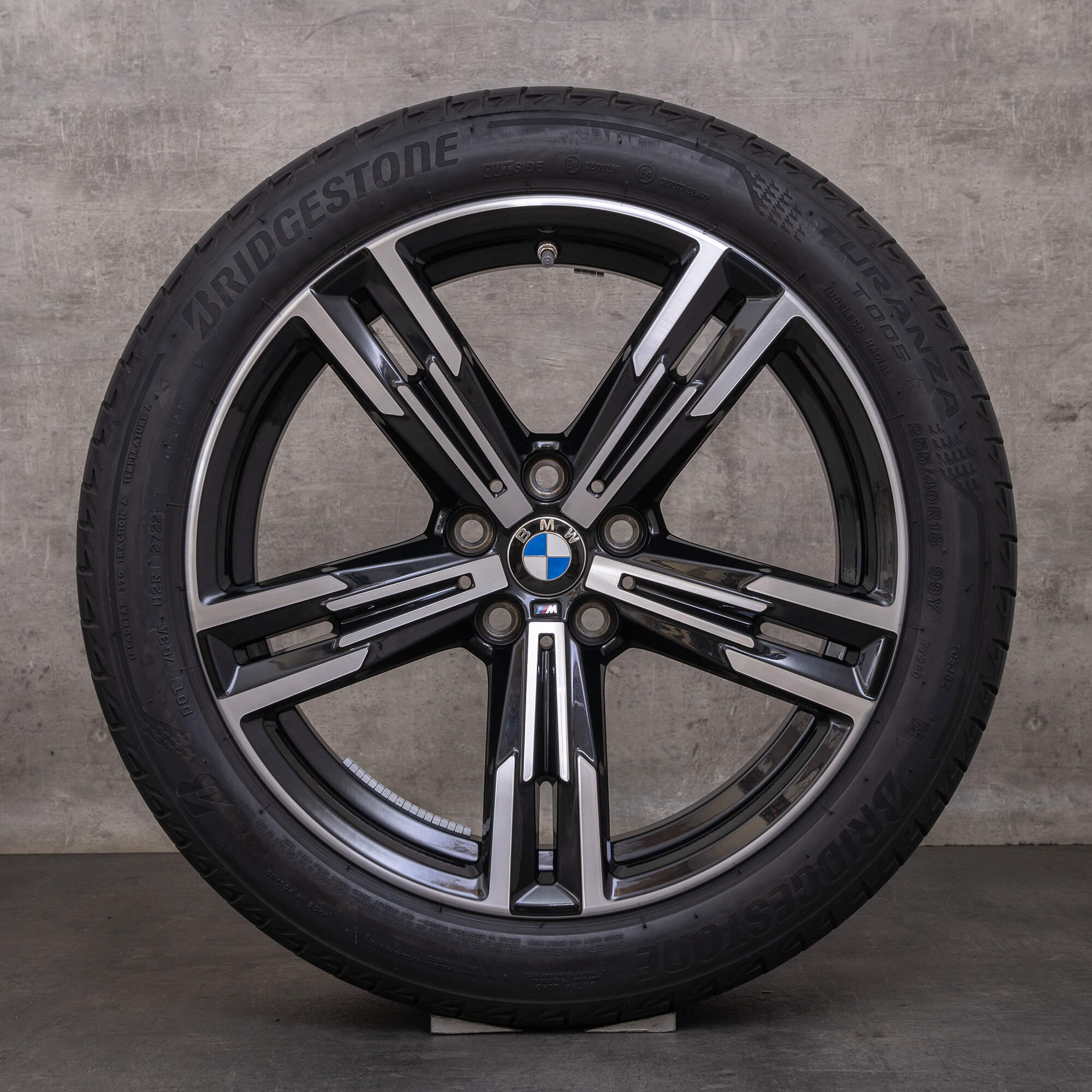 Originele BMW 2 serie 3 4 velgen 18 inch G20 G21 G22 G23 G42 zomerwielen styling 848 M 8746631 8746632 gitzwart glanzend gedraaid
