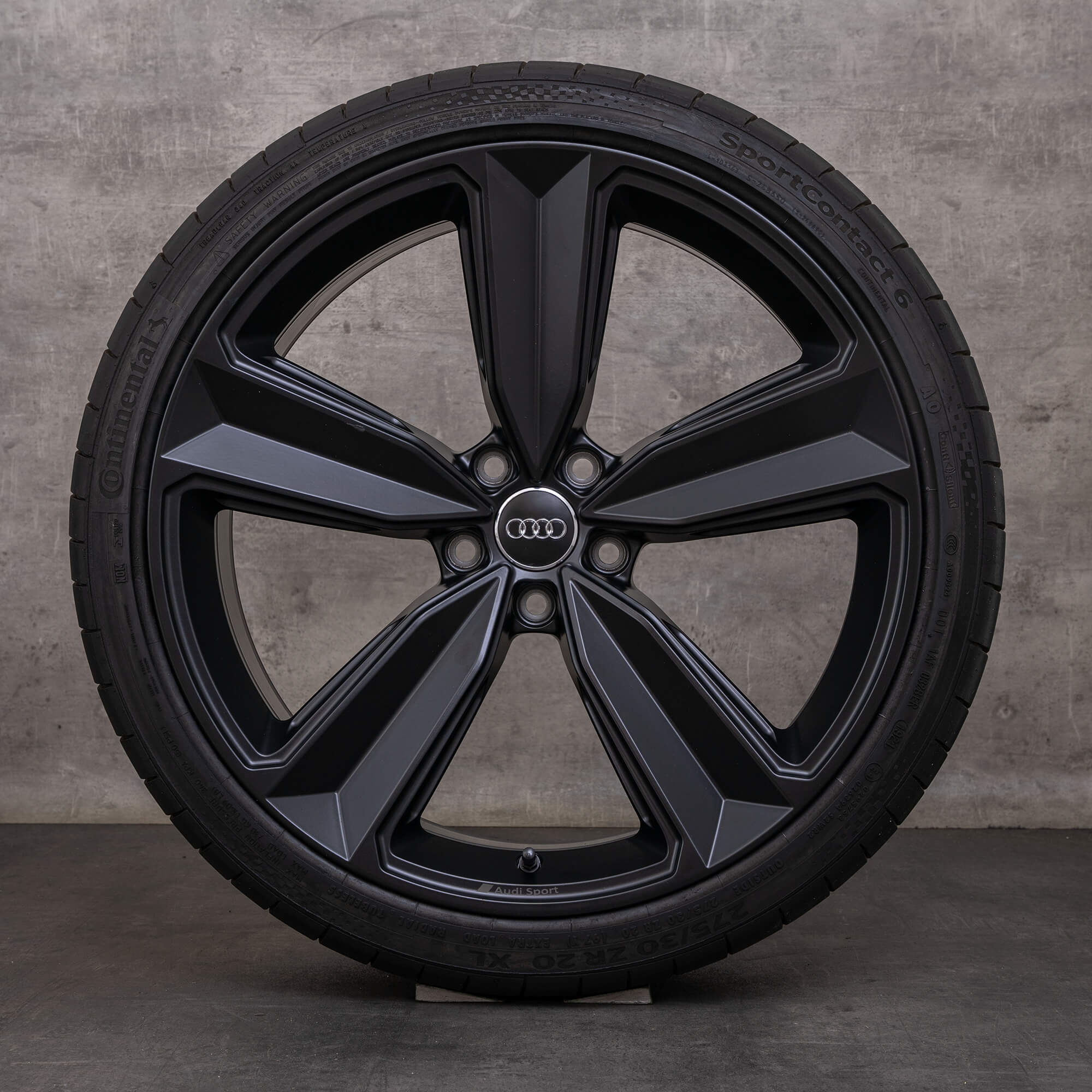 Original Audi RS4 RS5 ráfky na auto 20" B9 8W F5 letní kola 8W0601025CS Peak black matt