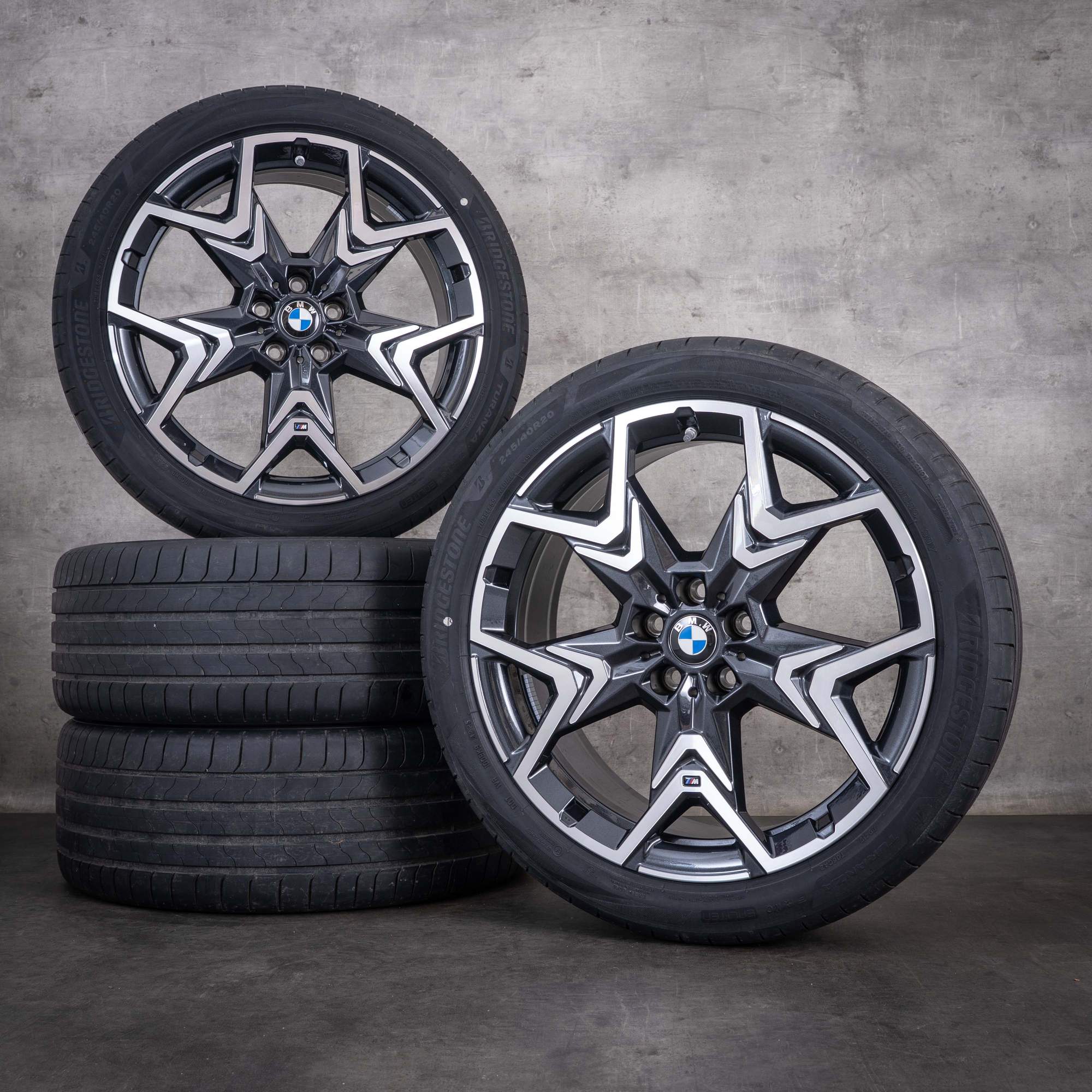 Original BMW X1 iX1 X2 iX2 Winterräder 20 Zoll U11 U10 Felgen Styling 873 M 6898053 midnight grey glanzgedreht NEU