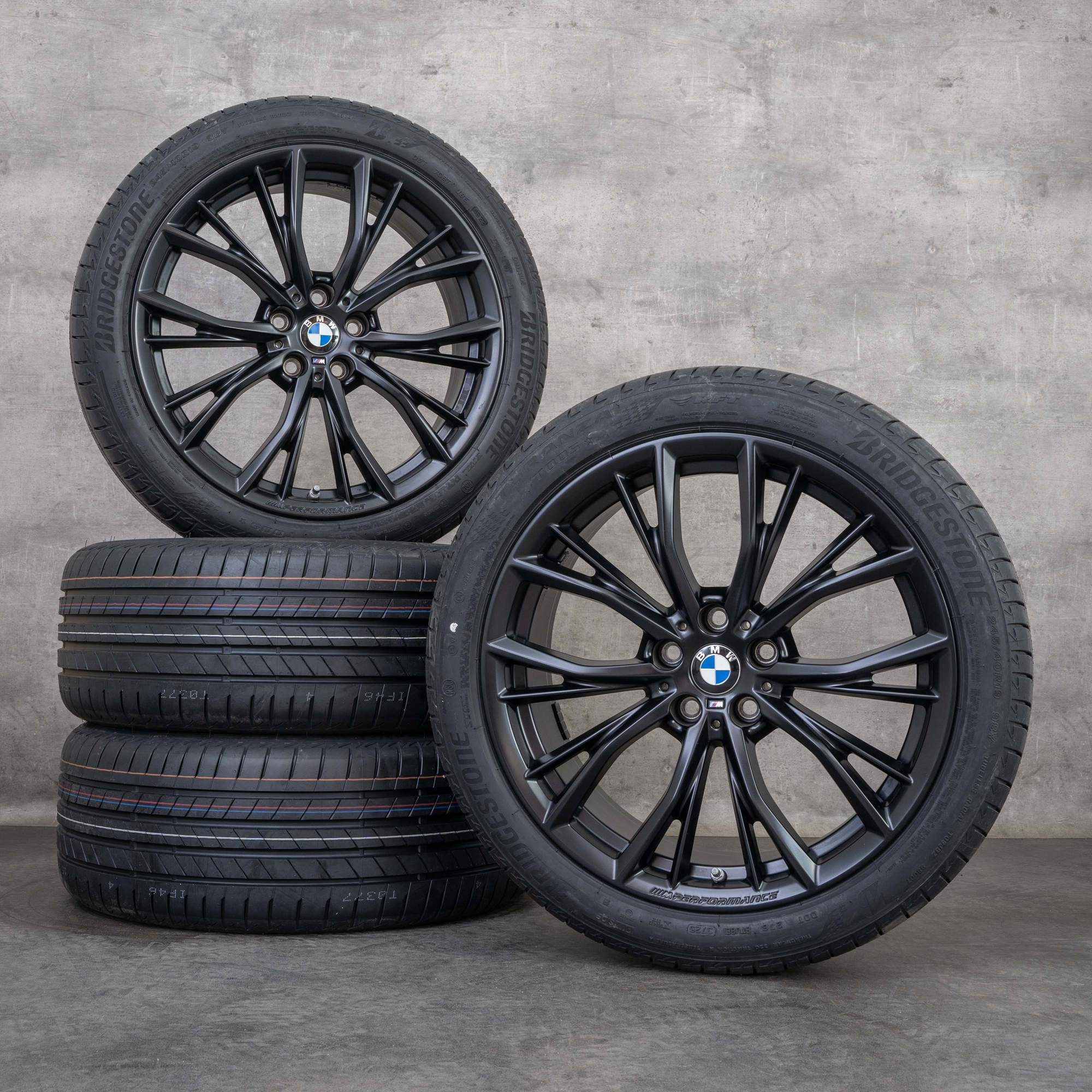 Original BMW 5er Felgen 19 Zoll G30 G31 Sommerräder Styling 786 M Felgen 6885455 6885456 schwarz matt