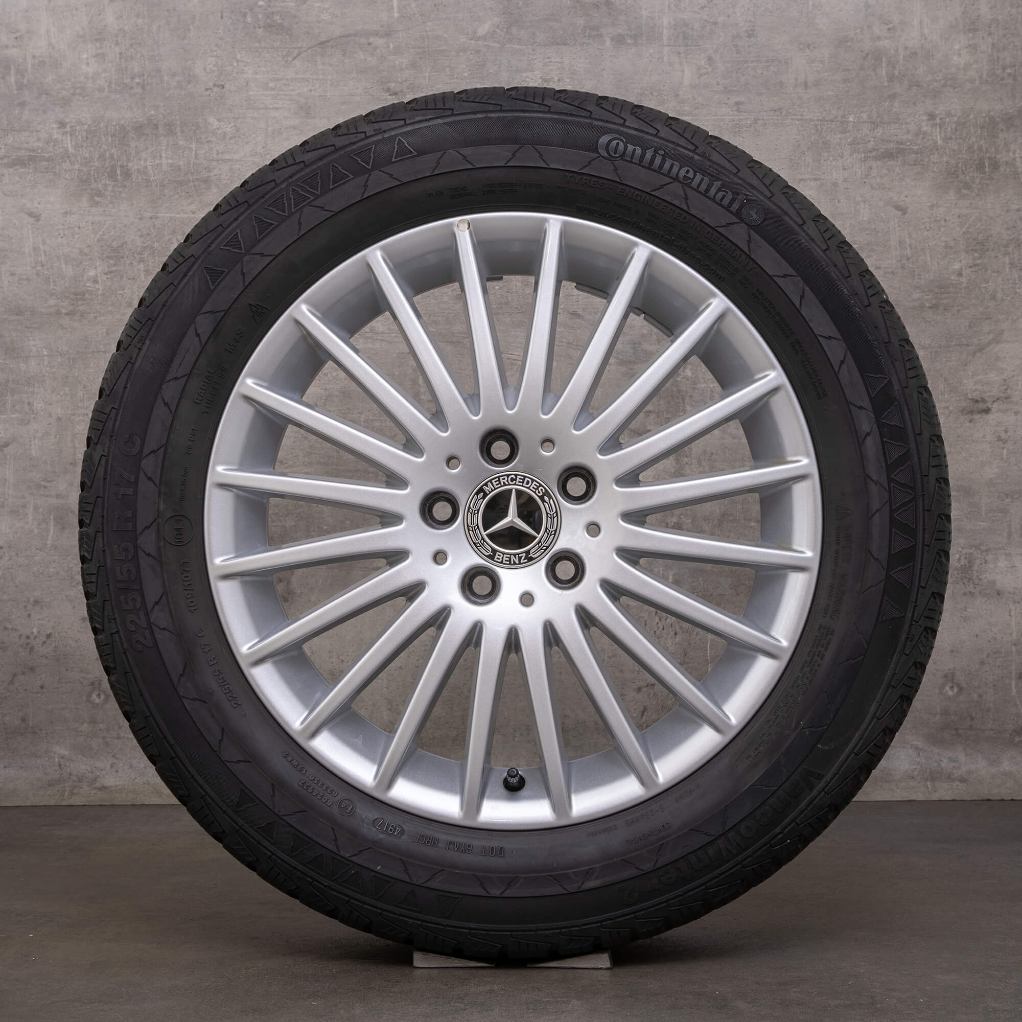 Original Mercedes Benz Classe V pneus d'hiver 17 pouces Vito Viano W447 jantes A4474014900 argent