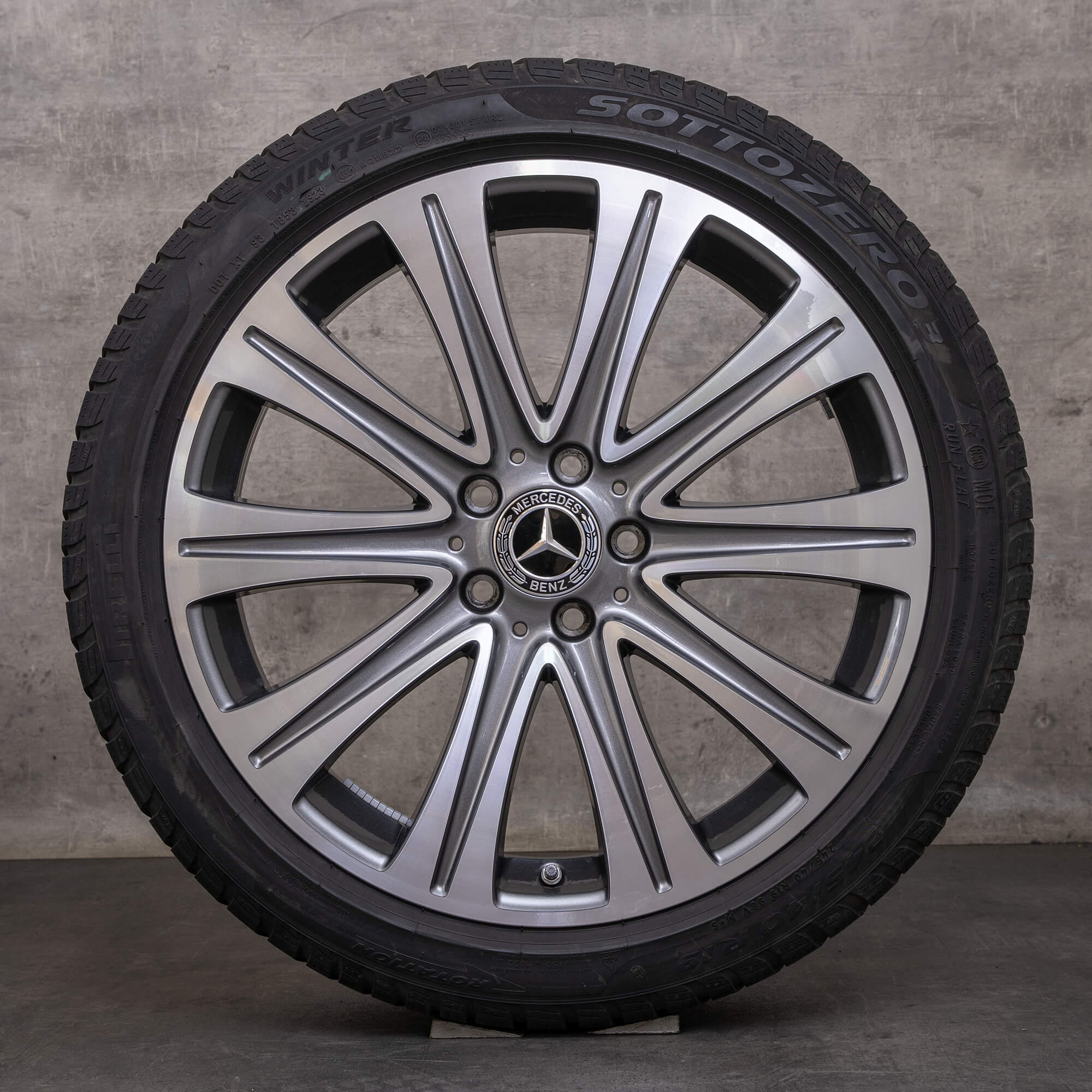 Oryginalne koła zimowe Mercedes Benz Klasy E 19 cali W213 S213 C238 A238 Felgi A2134010500 himalaya szary polerowany