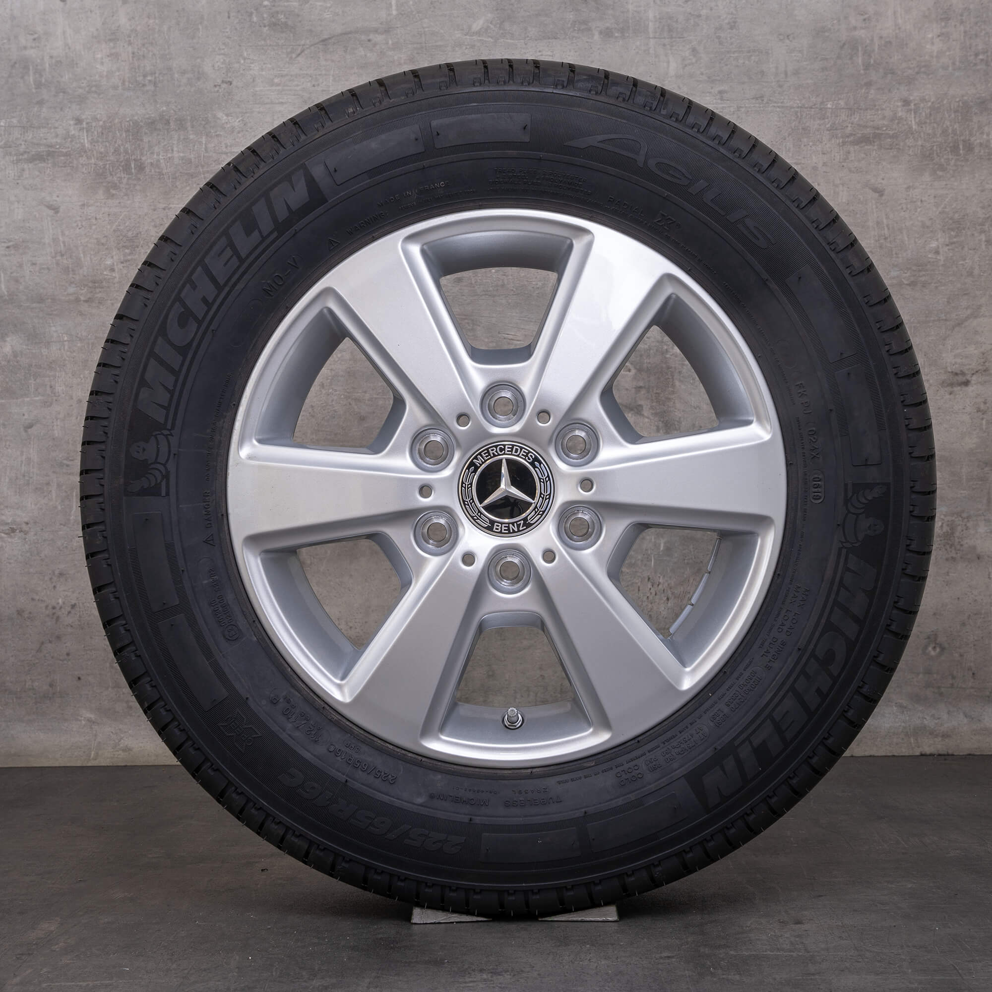 Llantas originales Mercedes Benz Sprinter 16 pulgadas W907 W910 ruedas de verano A9104010700 plata brillante NUEVO