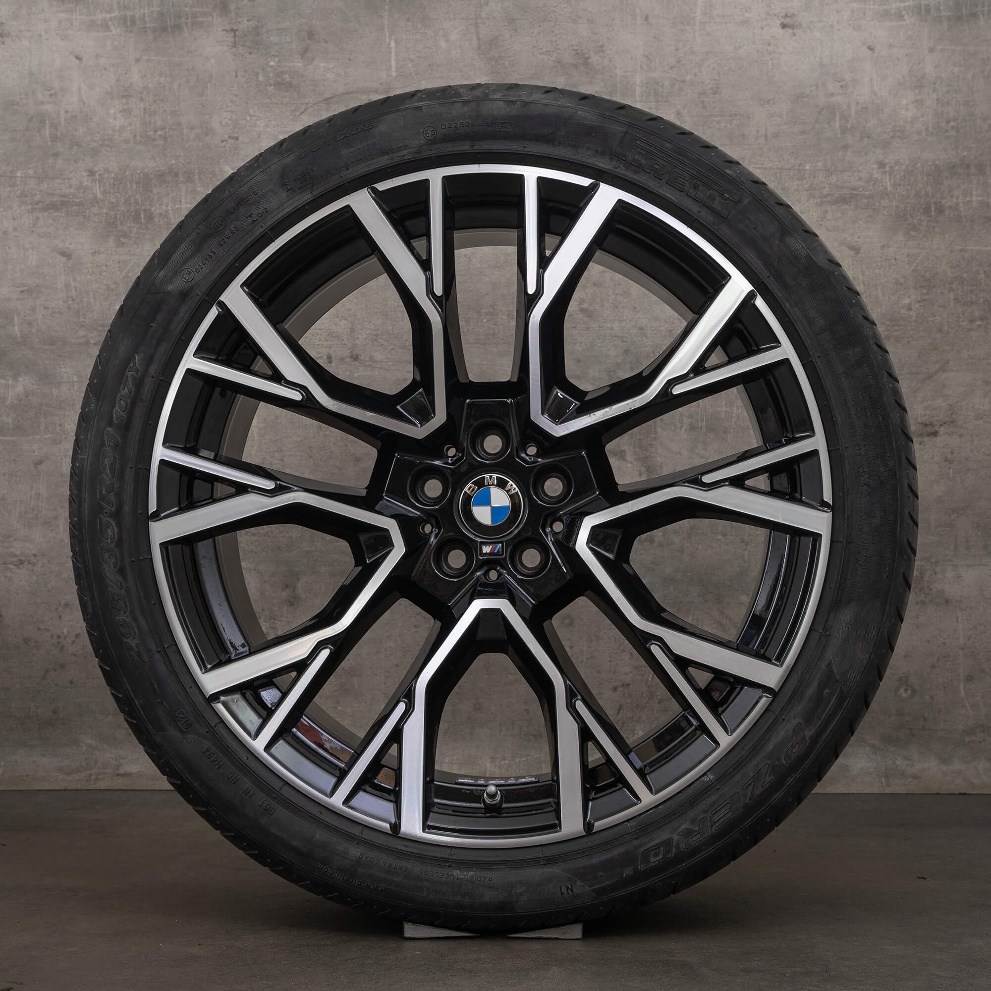 Jantes de inverno BMW X5M X6M originais 21 polegadas F95 F96 jantes estilo 809 M 8090796 8090717 preto brilhante torneado