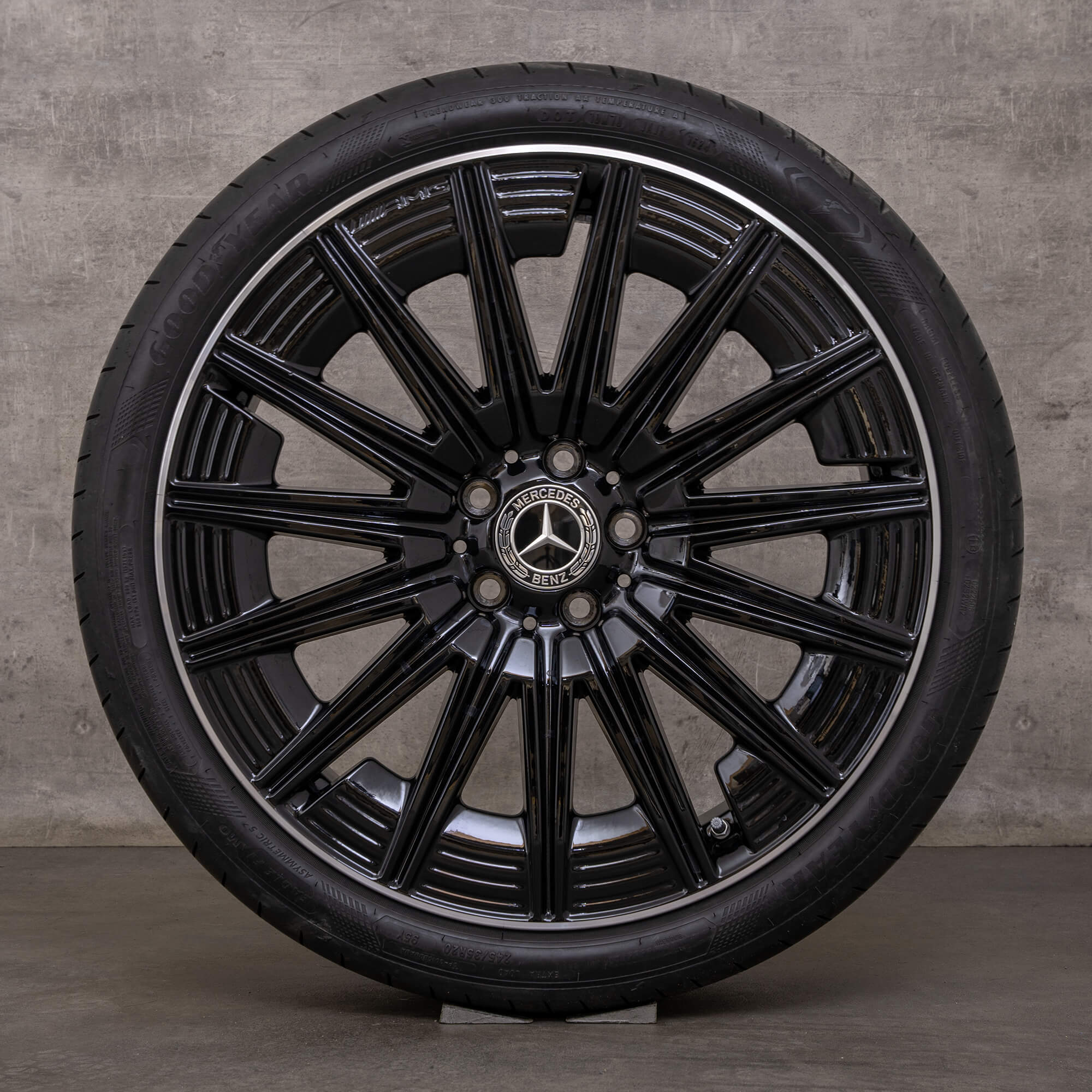 Llantas originales Mercedes Benz CLE AMG de 20 pulgadas C236 llantas verano A2364012300 A2364012400 negro brillante torneado