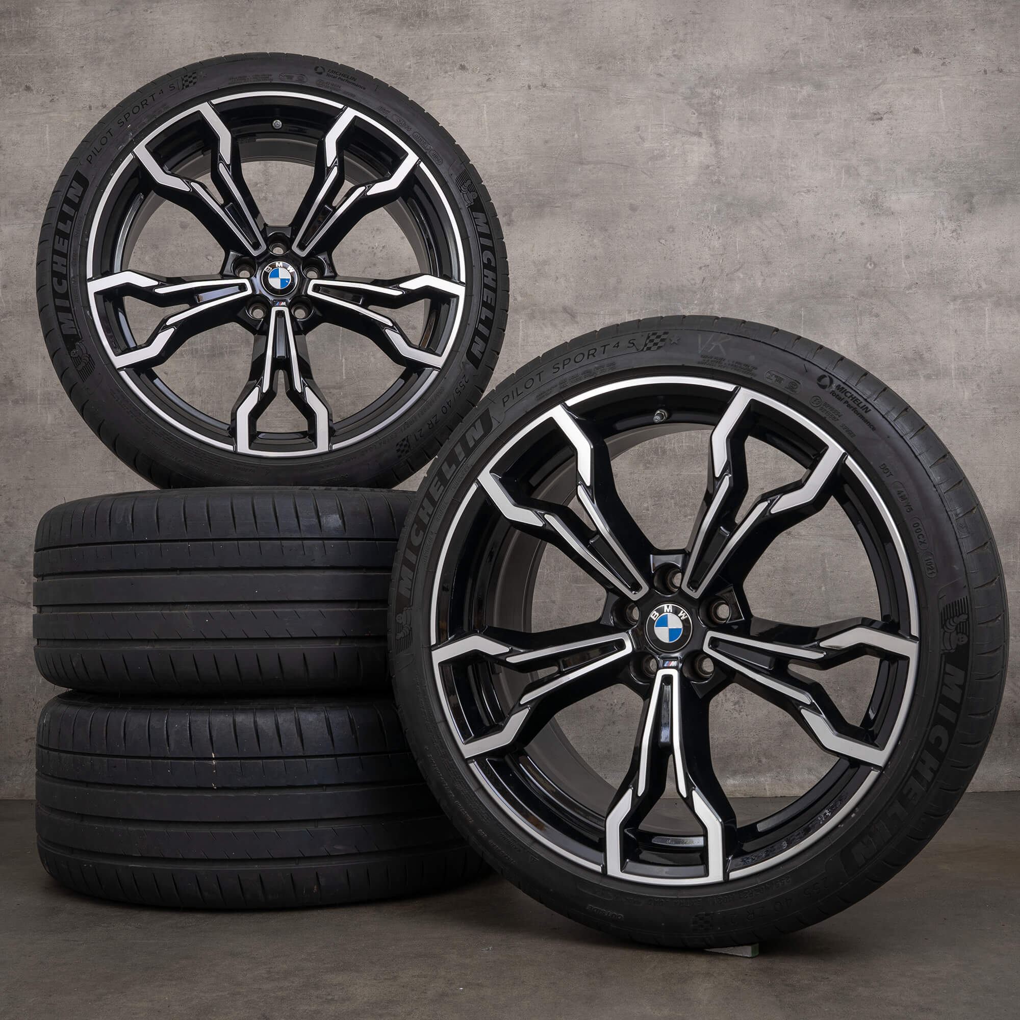 Originele BMW X3M X4M velgen 21 inch F97 F98 Sommerrder Styling 765 M 8060041 8060042 zwart glanzend gedraaid
