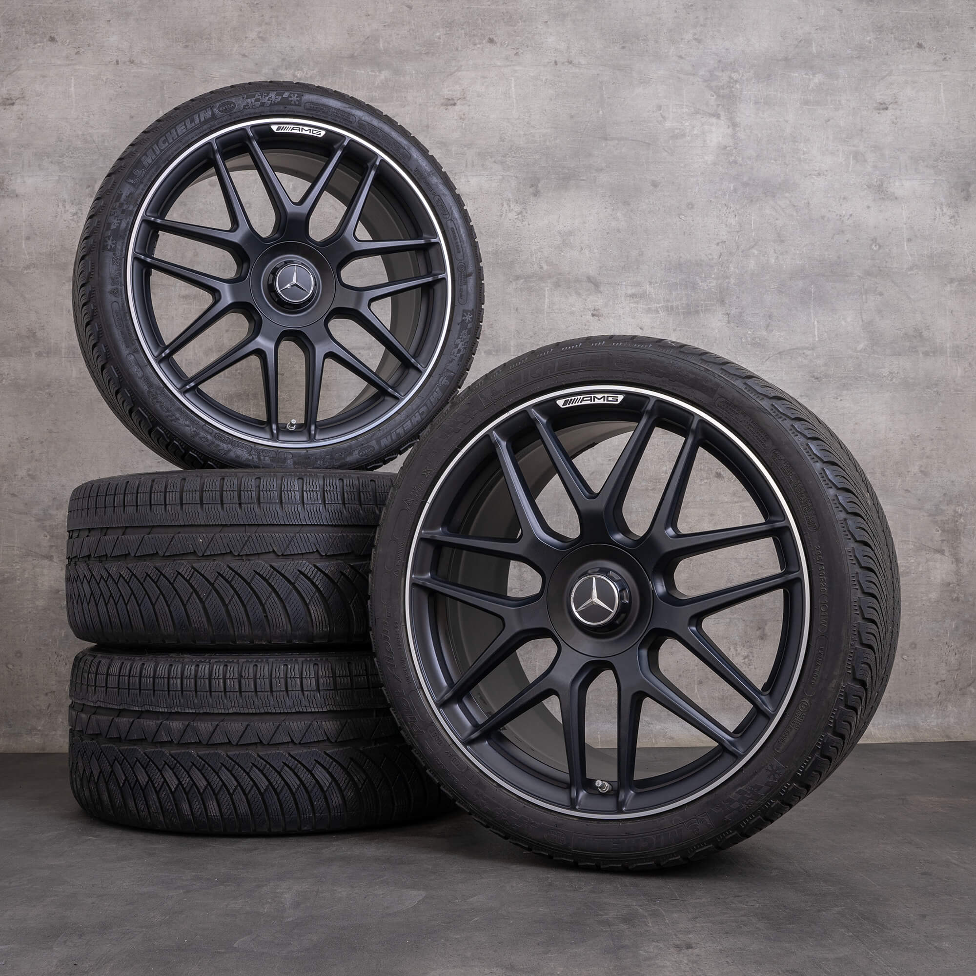 Jantes de inverno Mercedes Benz E-Class E63 & S AMG 20 polegadas W213 S213 jantes A2134013000 A2134013100 preto mate brilhante torneado