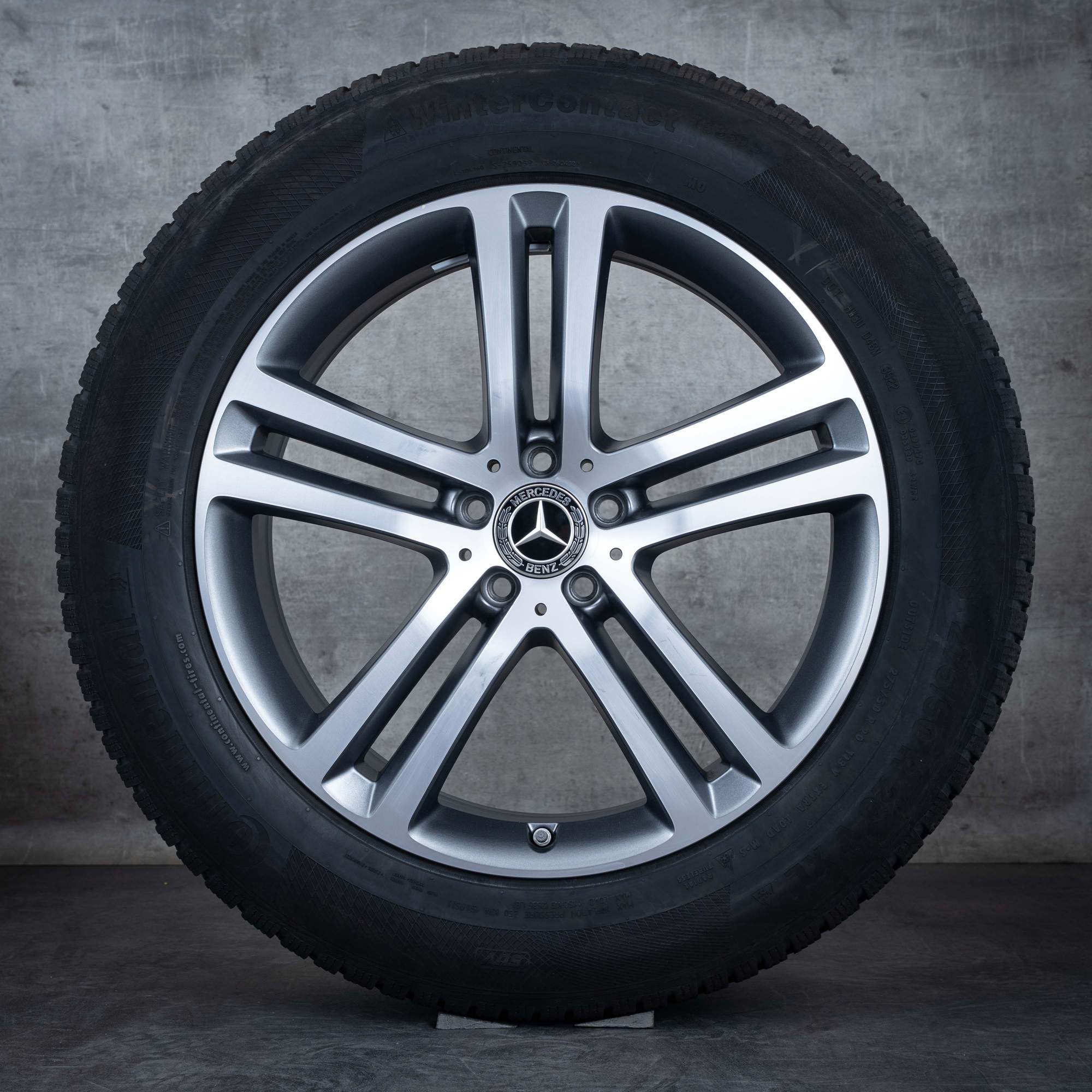 Oryginalne koła zimowe Mercedes Benz GLE 20 cali X167 C167 felgi A1674012400 A1674012500 himalaya szary mat polerowane