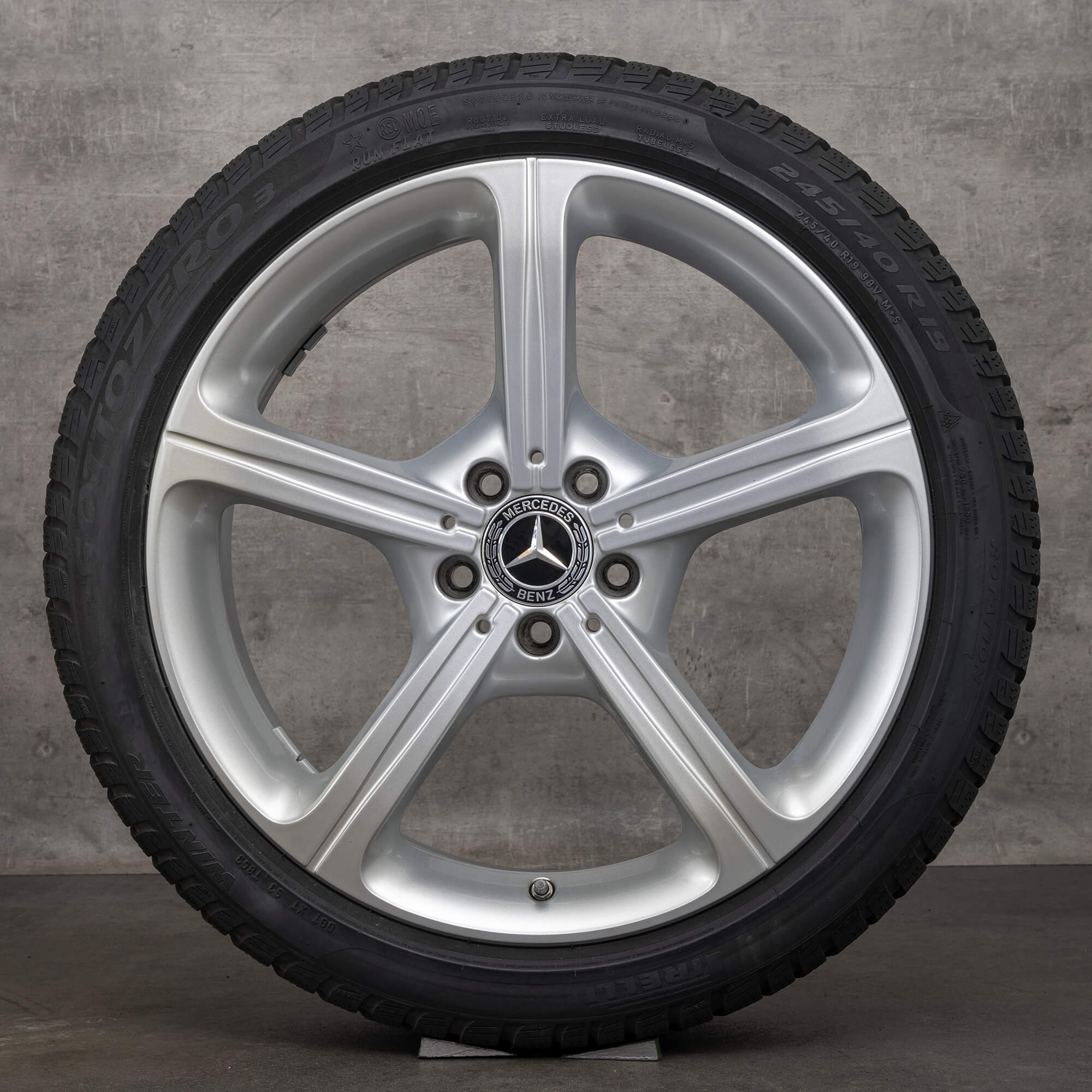 Oryginalne koła zimowe Mercedes Benz CLS 19 cali Coupé C257 Felgi A2574011000 srebrne