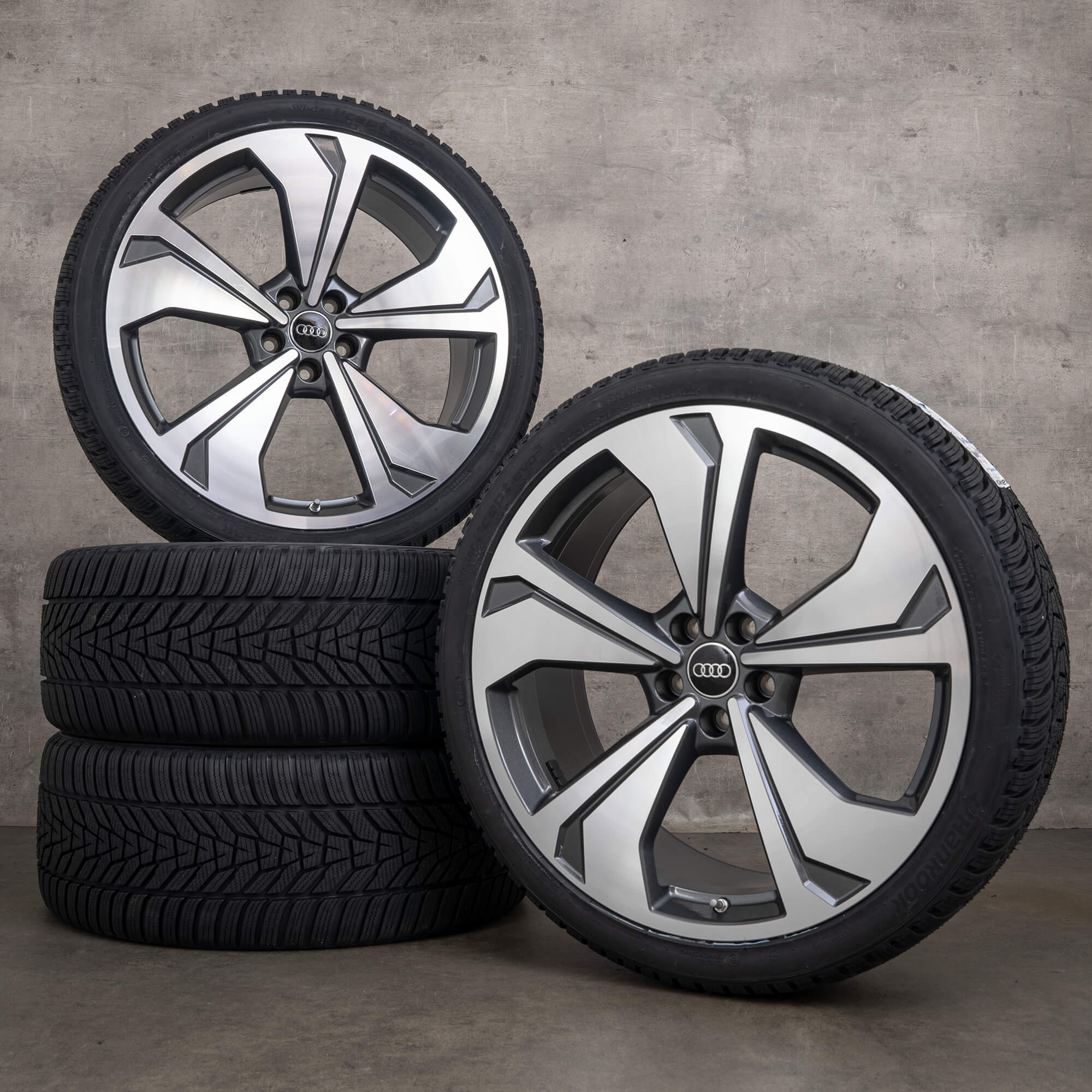 Original Audi A7 S7 Winterräder 21 Zoll C8 4K Felgen 4K8601025AH anthrazit glanzgedreht NEU