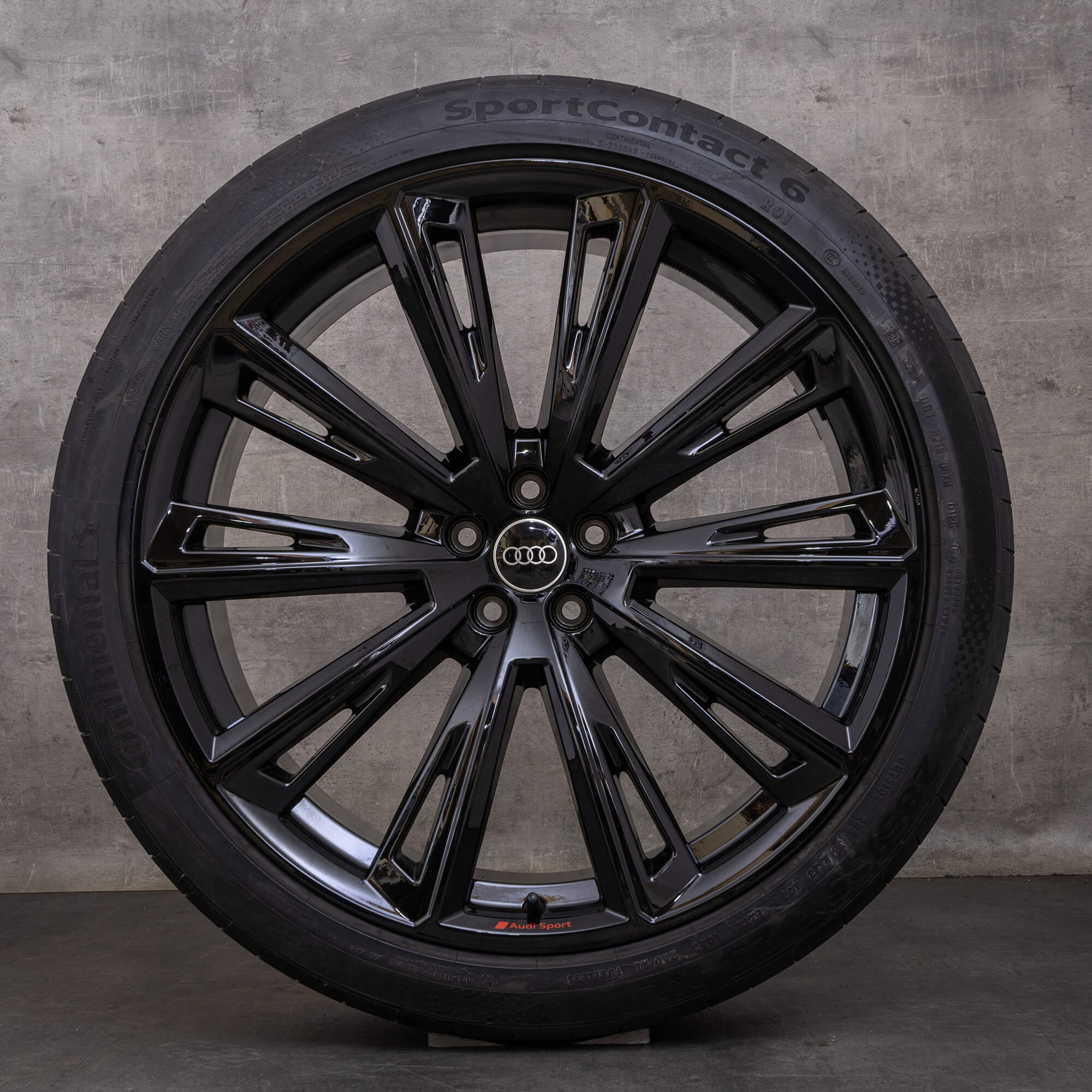 OEM Audi Q8 SQ8 rims 23 inch 4M8 summer wheels 4M8601025R black glossy