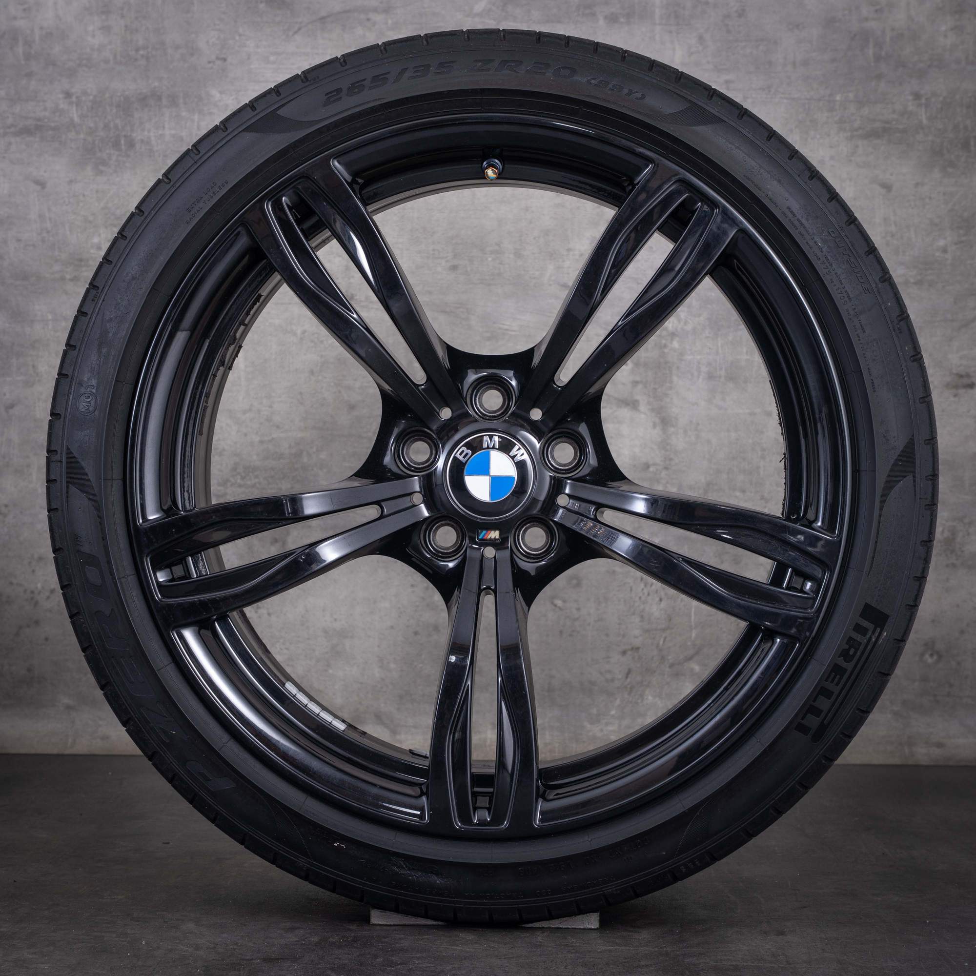 Original BMW M6 Felgen 20 Zoll F12 F13 Sommerräder 2284707 2284708 Styling 343 M jet black uni