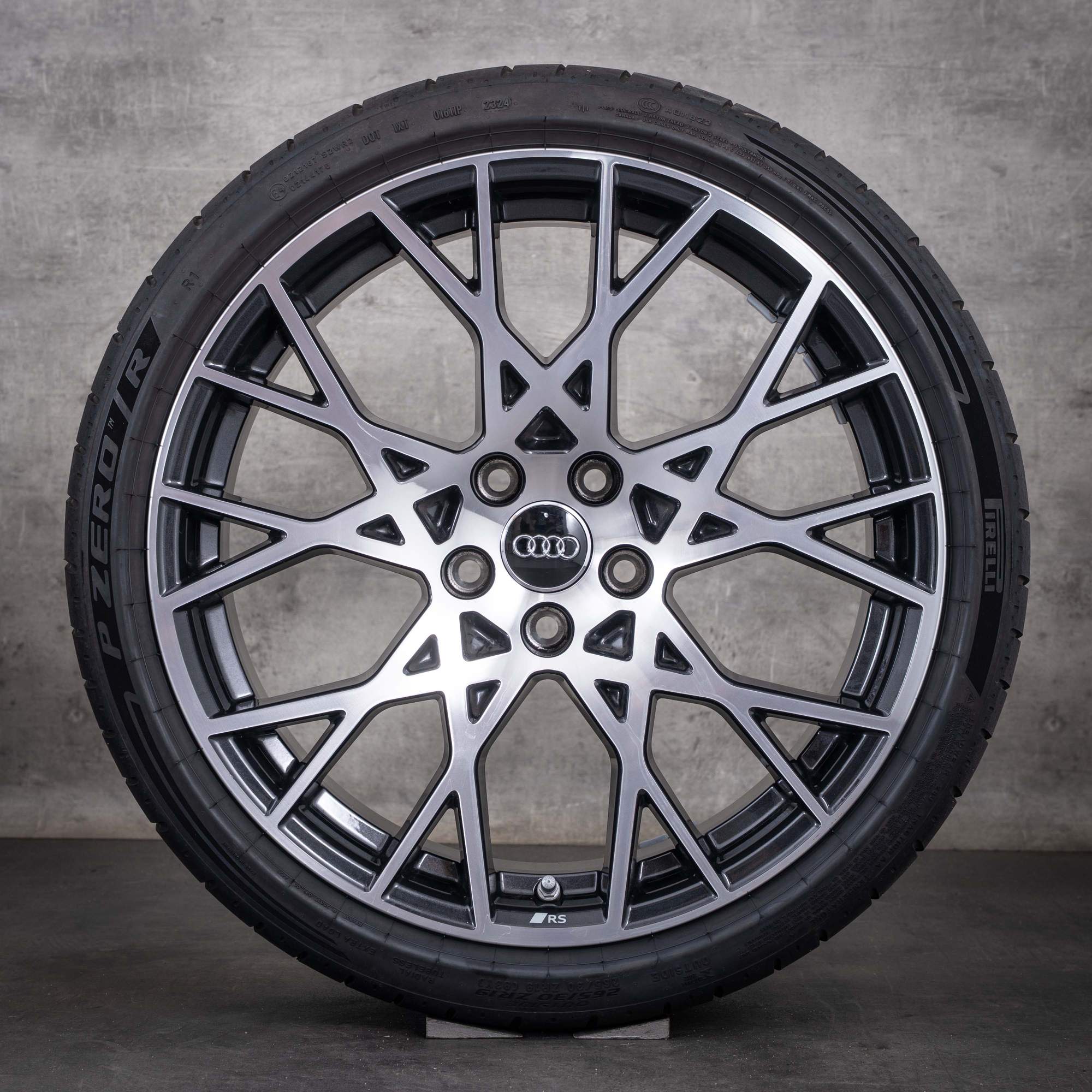 Original Audi RS3 Felgen 19 Zoll 8Y RS Sommerräder 8Y0601025CK 8Y0601025CL granitgrau glanzgedreht