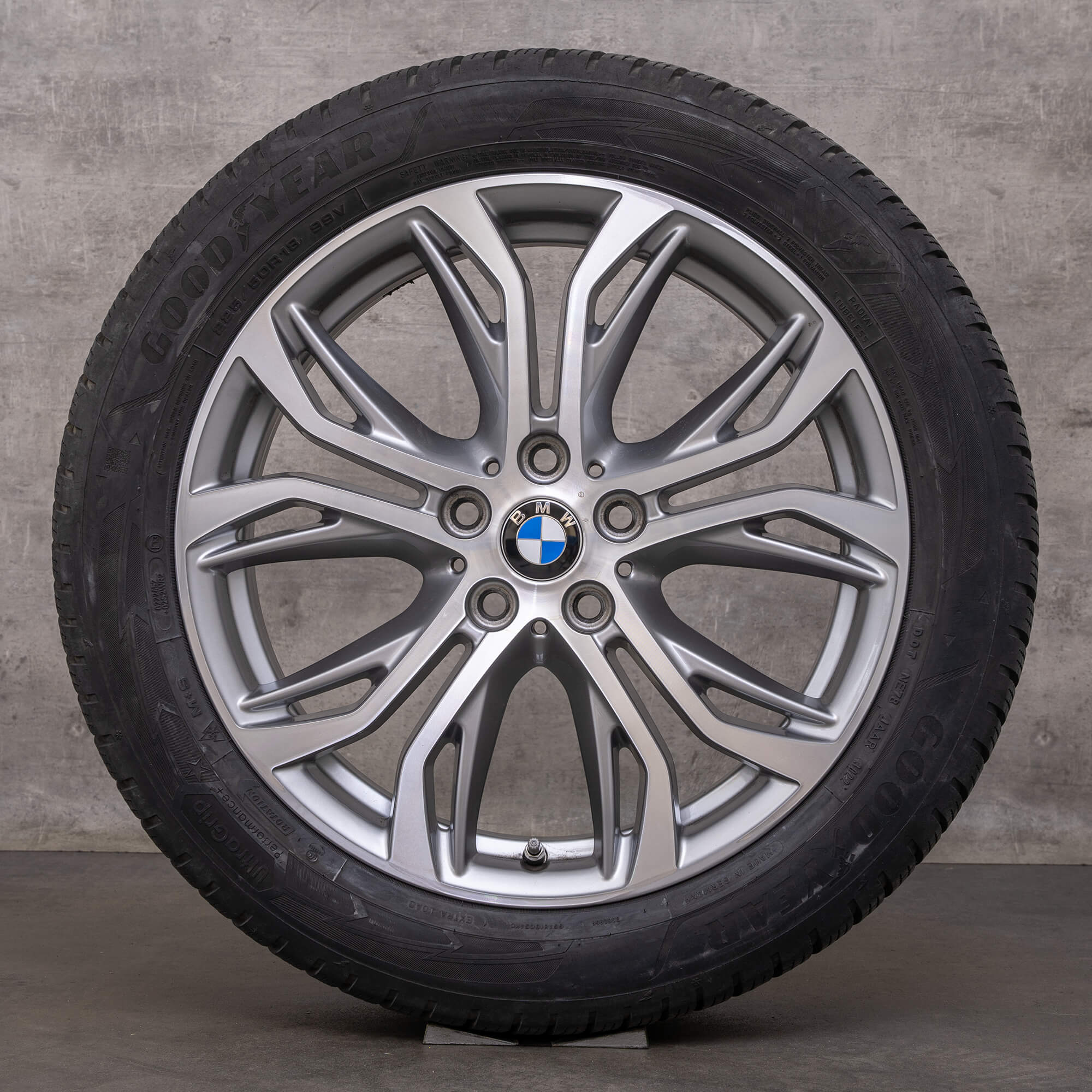 Original BMW X1 X2 Winter wheels 18 inches F48 F39 Styling jantes 566 6856067 ferricgrey glossy