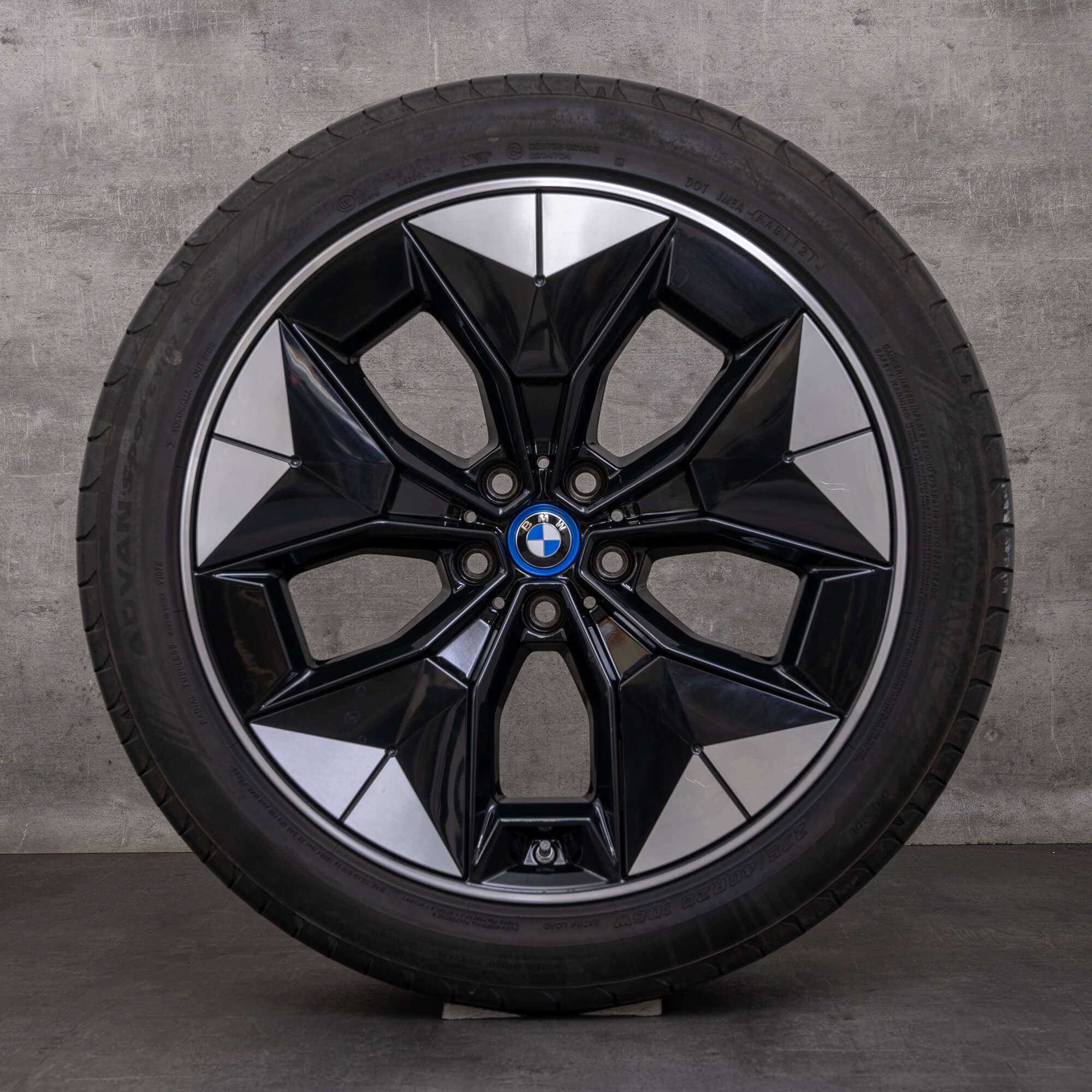 Jante originale BMW iX3 20 inch G08 Anvelope de vară 6894844 6894845 styling 843 jet black Lucios