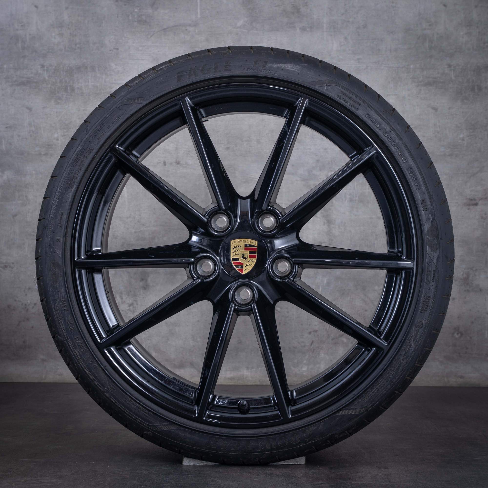 Original Porsche 992 I Felgen 20 21 Zoll Carrera S 4S GTS Sommerräder 992044660C Carrera S Rad schwarz glanz