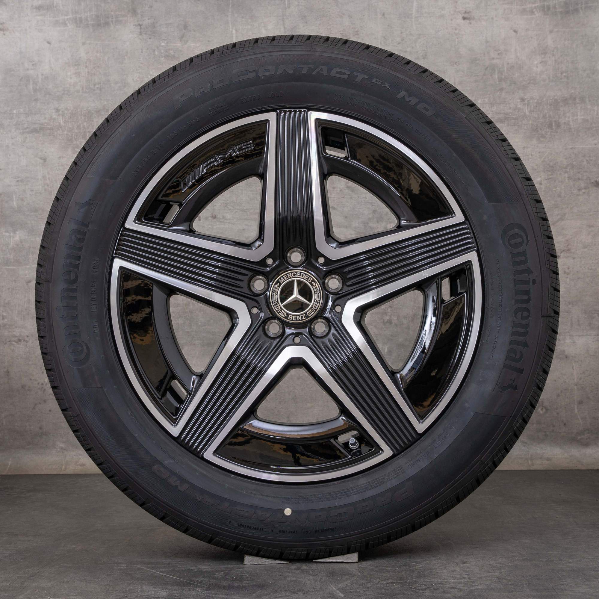 Oryginał Mercedes Benz GLC SUV AMG felgi 19 cali X254 C254 koła letnie A2544010400 czarny polerowane toczone