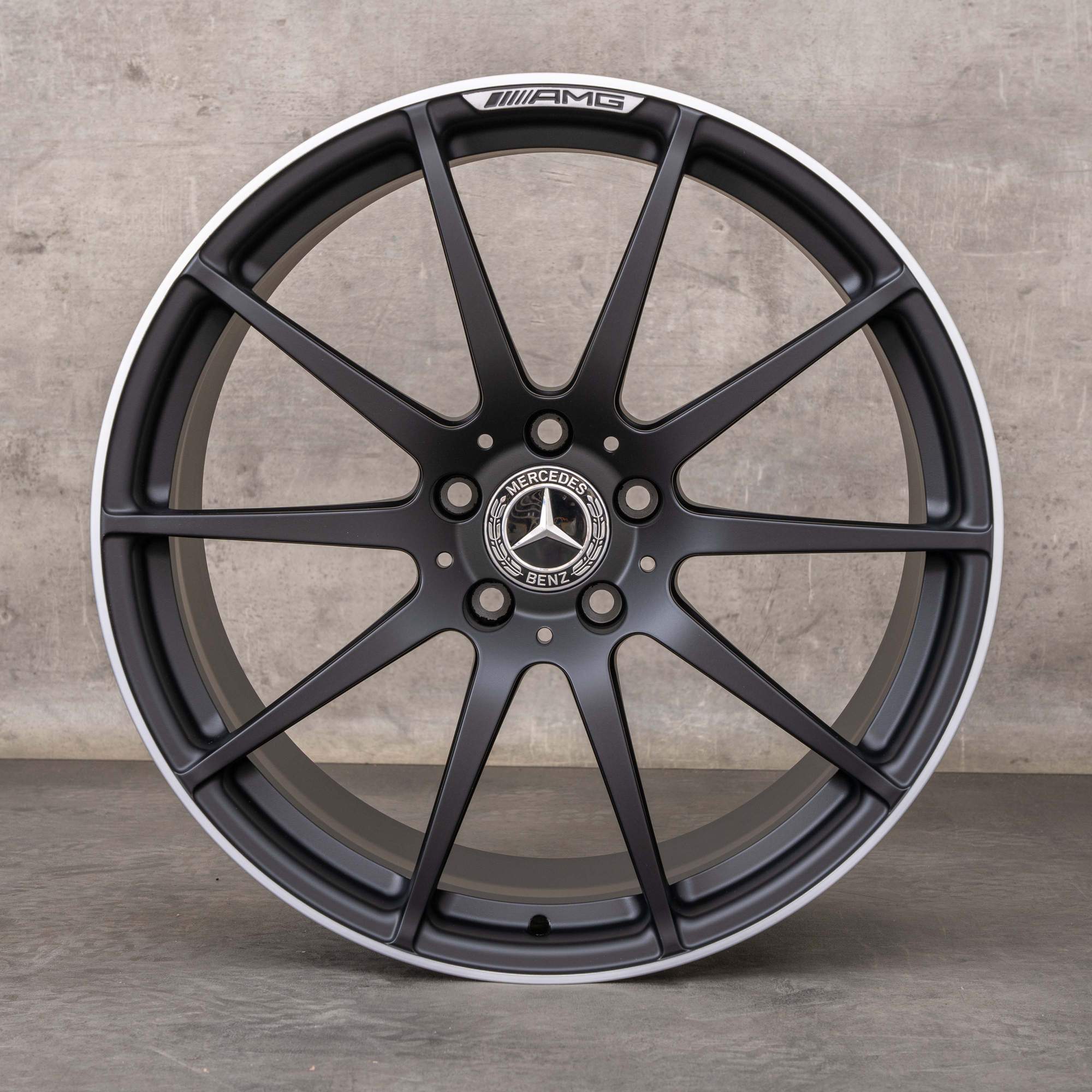 Originele Mercedes Benz AMG GT velgen 19 inch C190 R190 A1904011100 A1904011200 zwart mat gepolijst