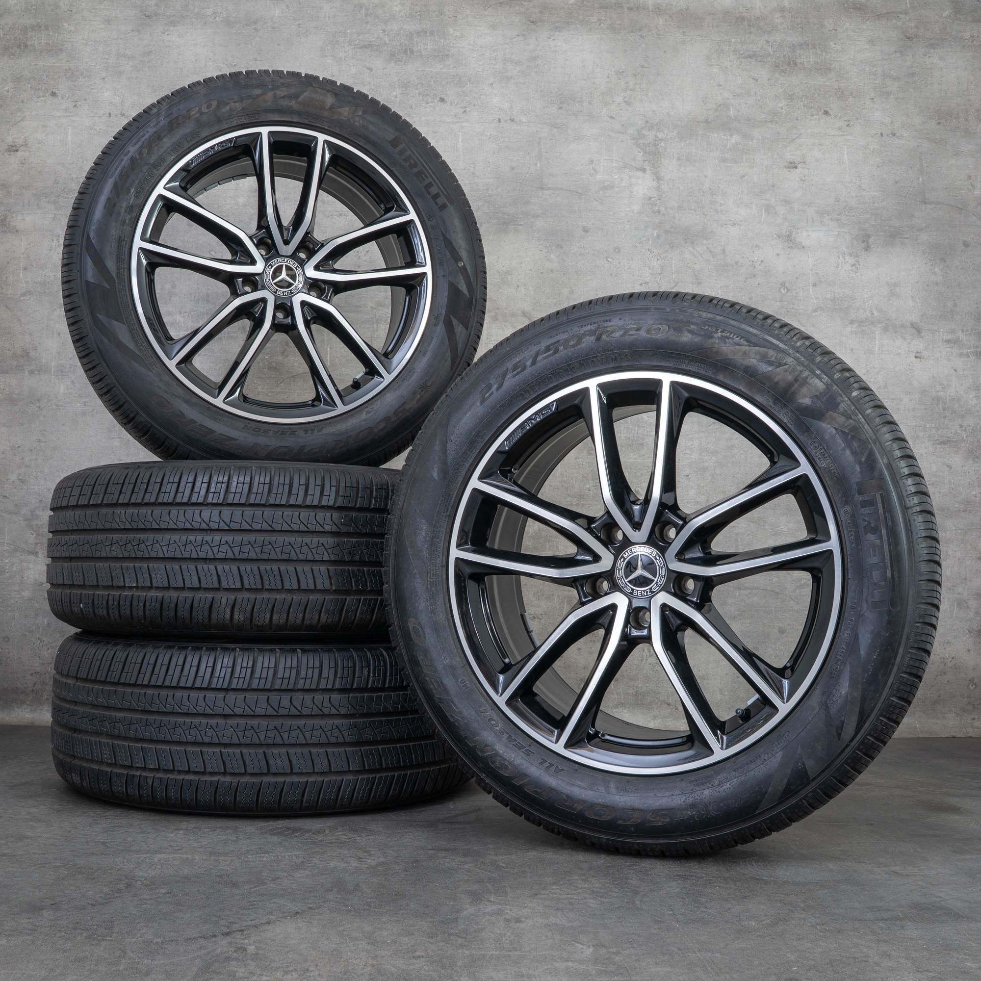 Alkuperäiset Mercedes Benz G-sarjan G350d, G400d ja G500 AMG vanteet 20 tuumaa, W463A kesäpyörät A4634013900 musta Kiillotettu