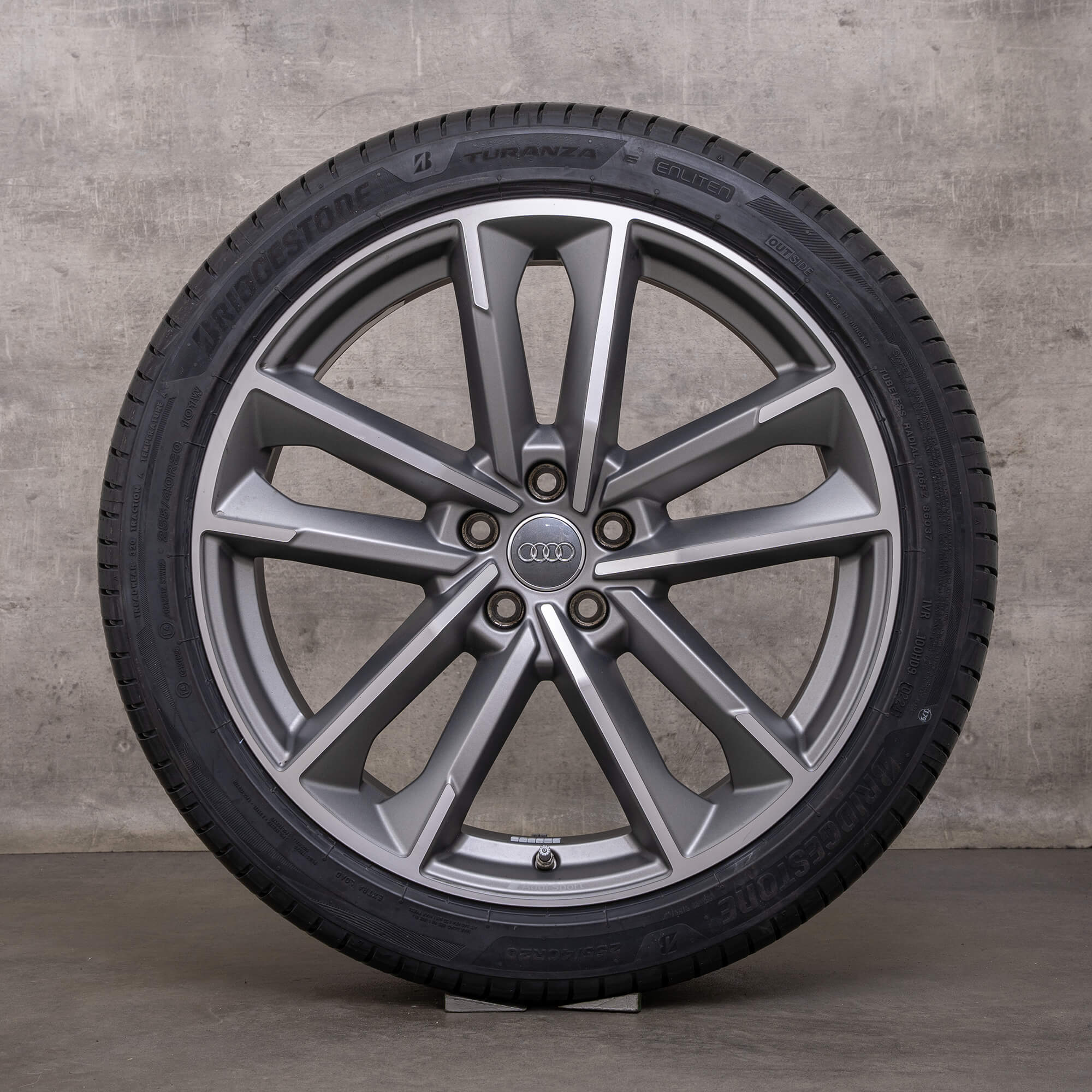 Original Audi A7 S7 Felgen 20 Zoll 4K C8 Sommerräder 4K8601025L titan matt glanzgedreht