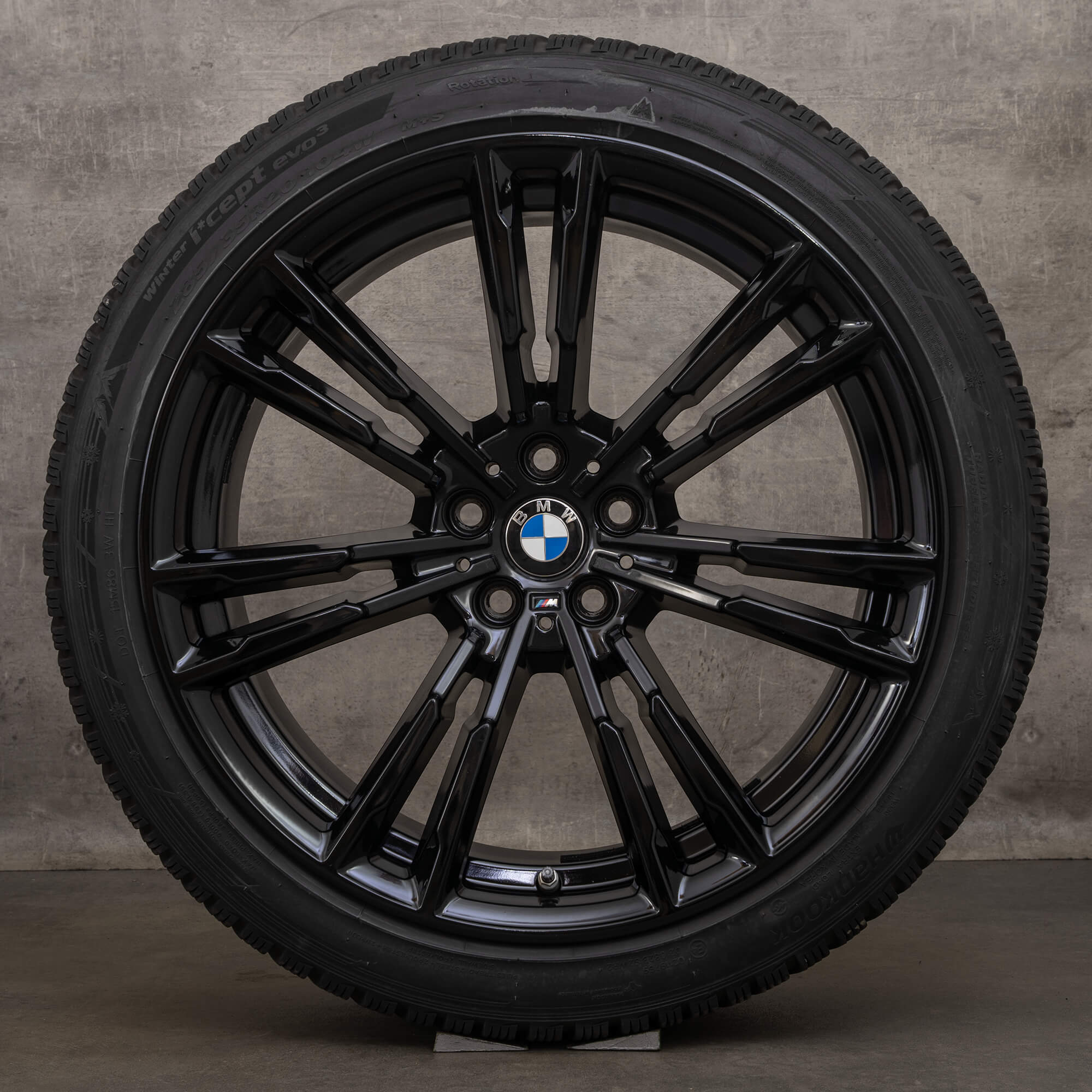 Original BMW M5 F90 20 Zoll Winterreifen Felgen 706 M 7857077 7857078 schwarz