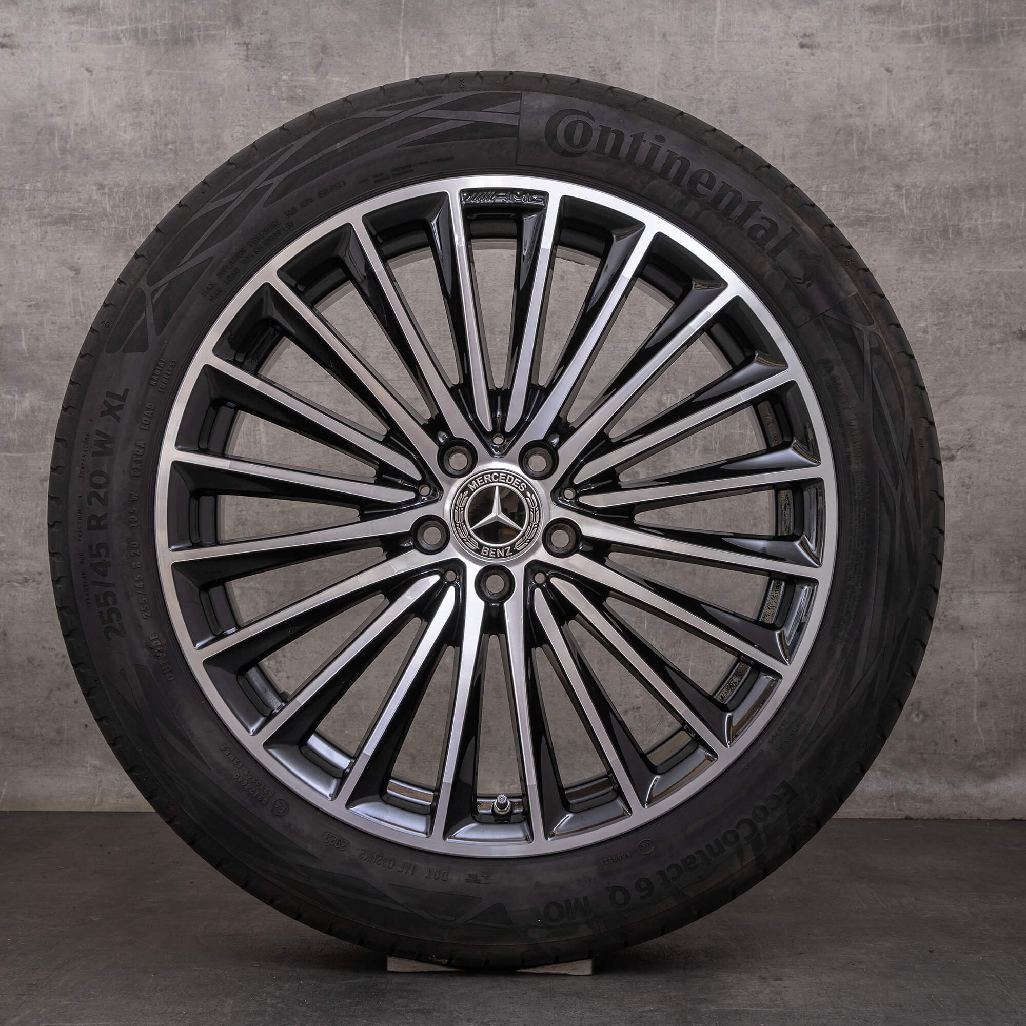 Orijinal Mercedes Benz GLC AMG jantlar 20 inç X254 C254 yaz jant lastik A2544010800 A2544010900 siyah parlak tornalı