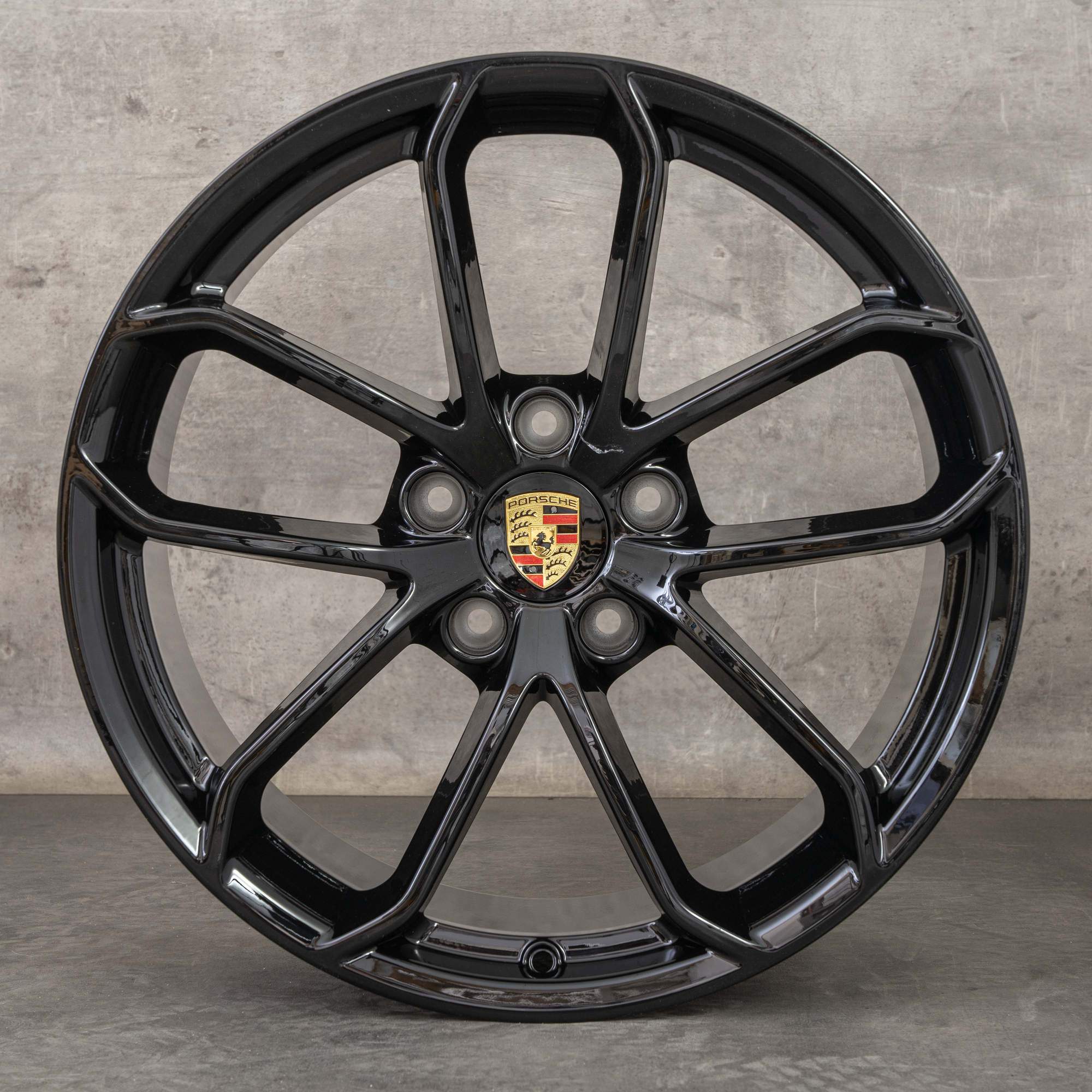 Alkuperäiset Porsche Spyder Cayman 718 vanteet 20 tuuman 982 GT4 982601025AB 982601025AC musta kiiltävä UUSI