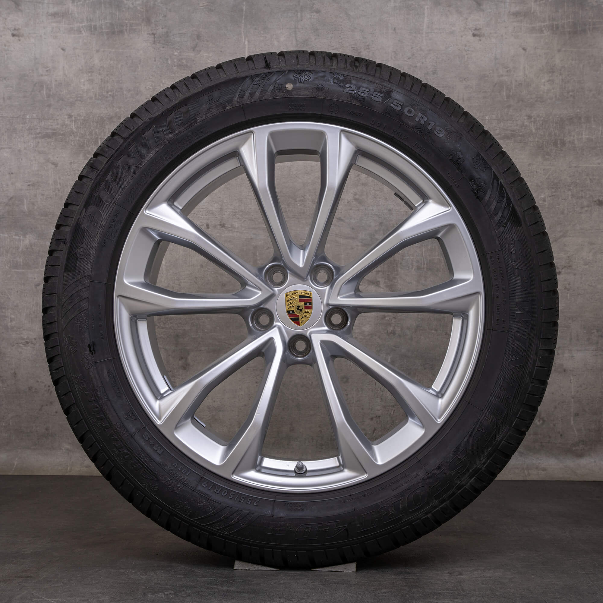 Jantes e pneus inverno originais Porsche Macan de 19 polegadas II III 95B jantes 95B601025EG 95B601025EH prata brilhante