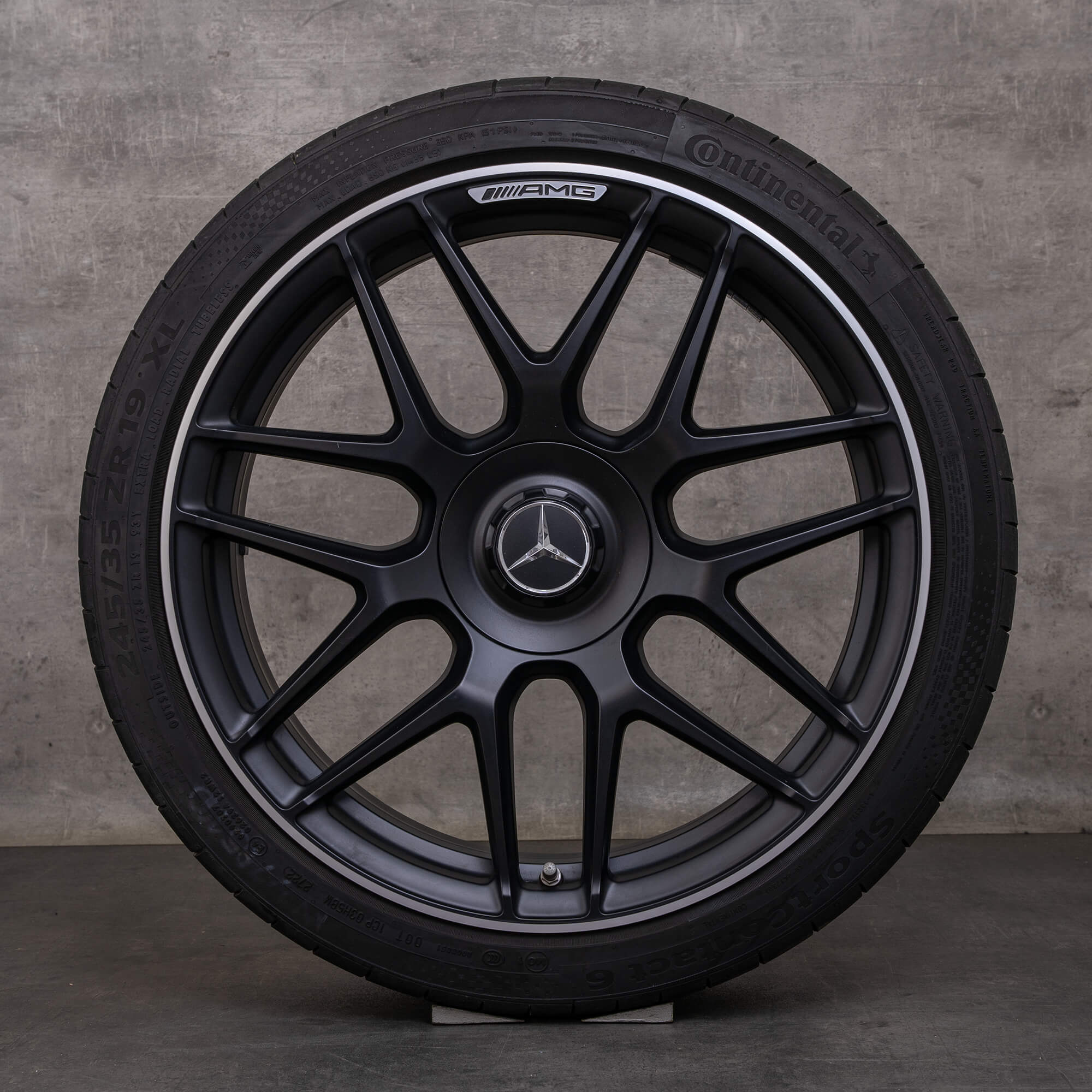 Alkuperäiset Mercedes Benz A-sarjan A 45 CLA AMG vanteet 19 tuuman W177 X118 C118 kesäpyörät A1774012500 musta matta kiillotettu