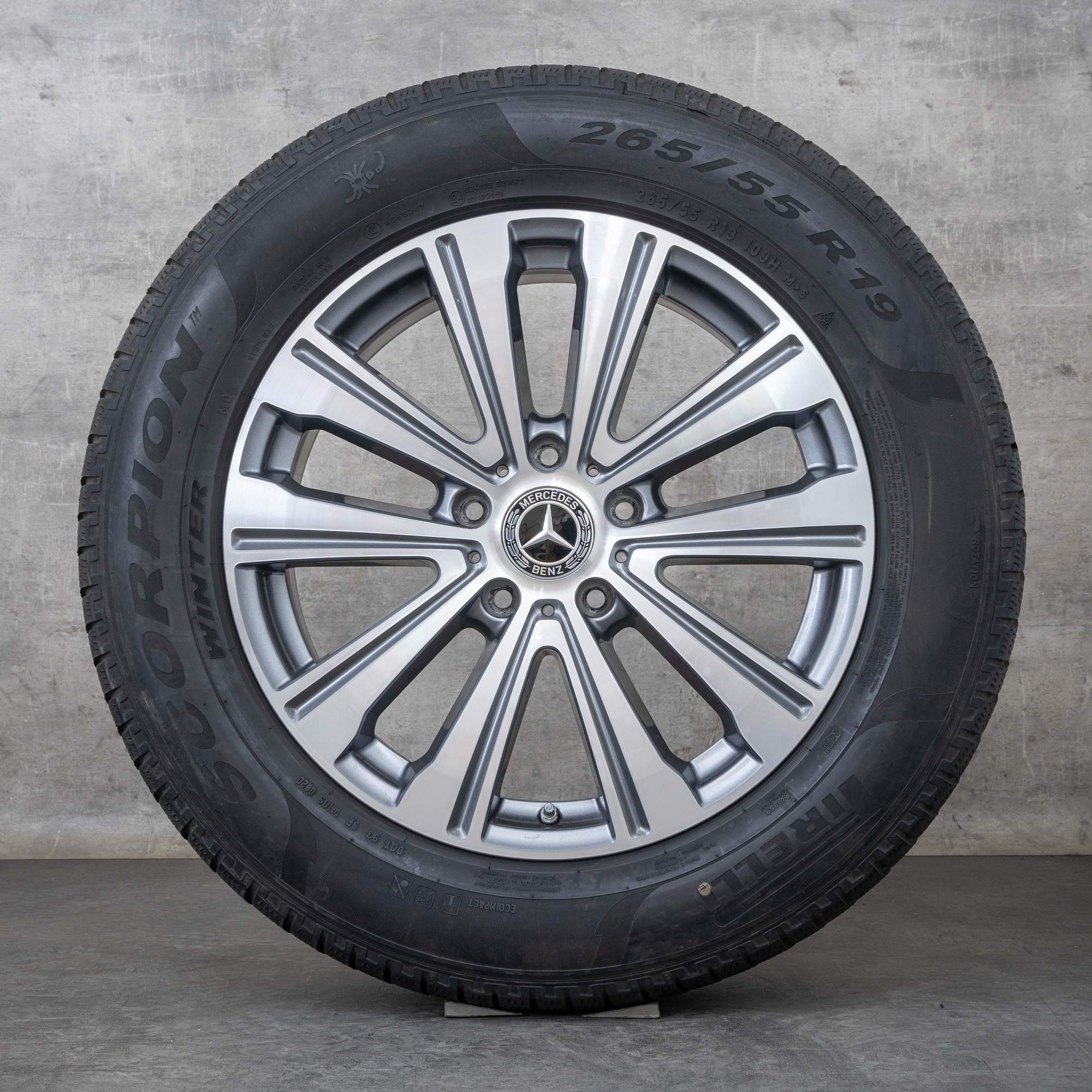 Alkuperäiset Mercedes Benz G-sarjan talvirenkaat 19 tuuman W463 G500 G350 d vanteet A4634011100 himalajanharmaa kiillotettu