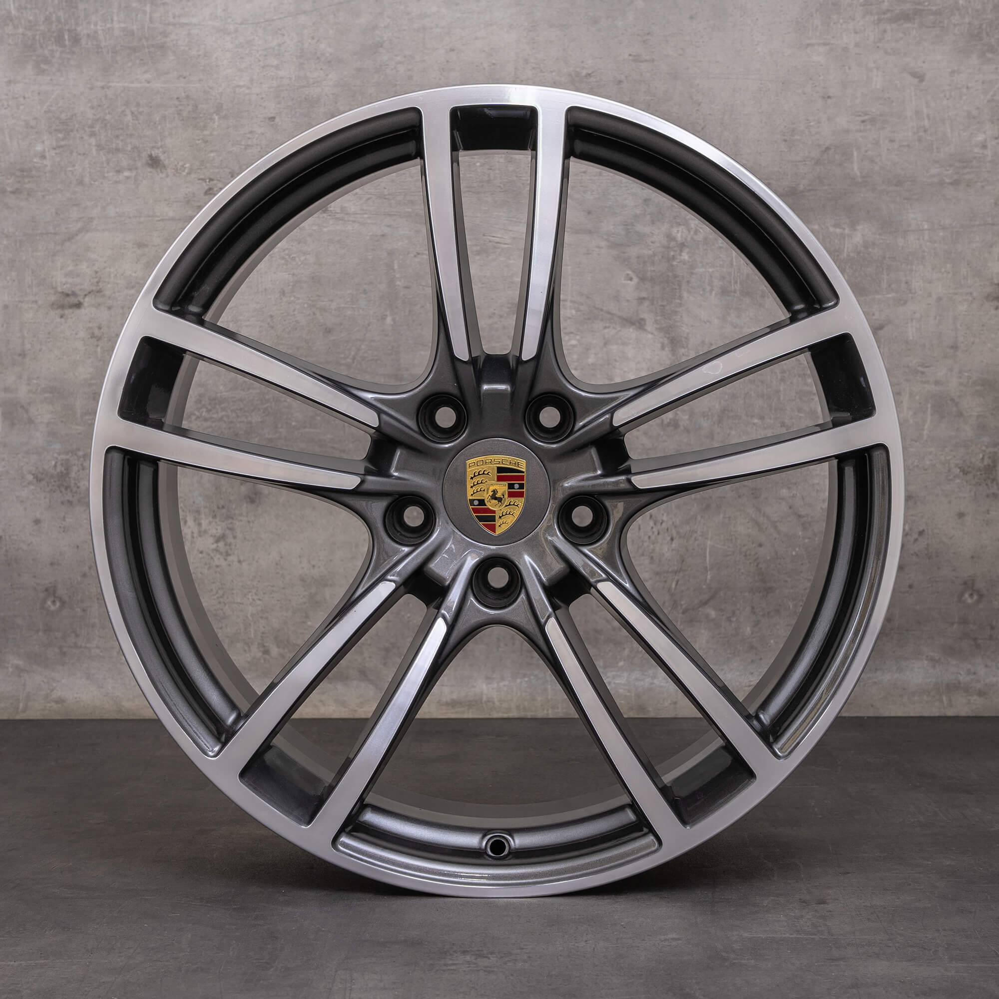 Jantes d'origine Porsche Cayenne 21 pouces 9Y0 9Y0601025AE 9Y0601025AD titane brillant