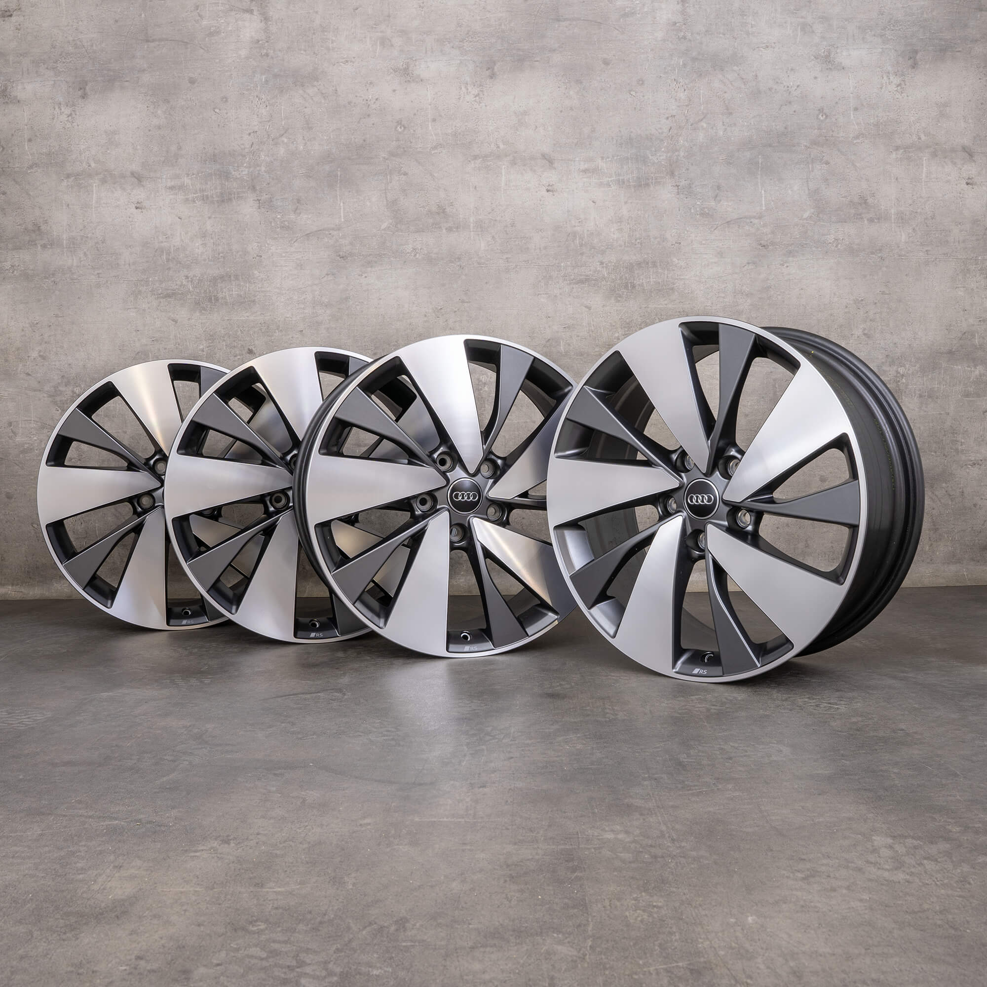 Oryginalne felgi Audi A6 S6 e-tron 20 cali GH 85E601025BB 85E601025BC tytan mat Polerowane